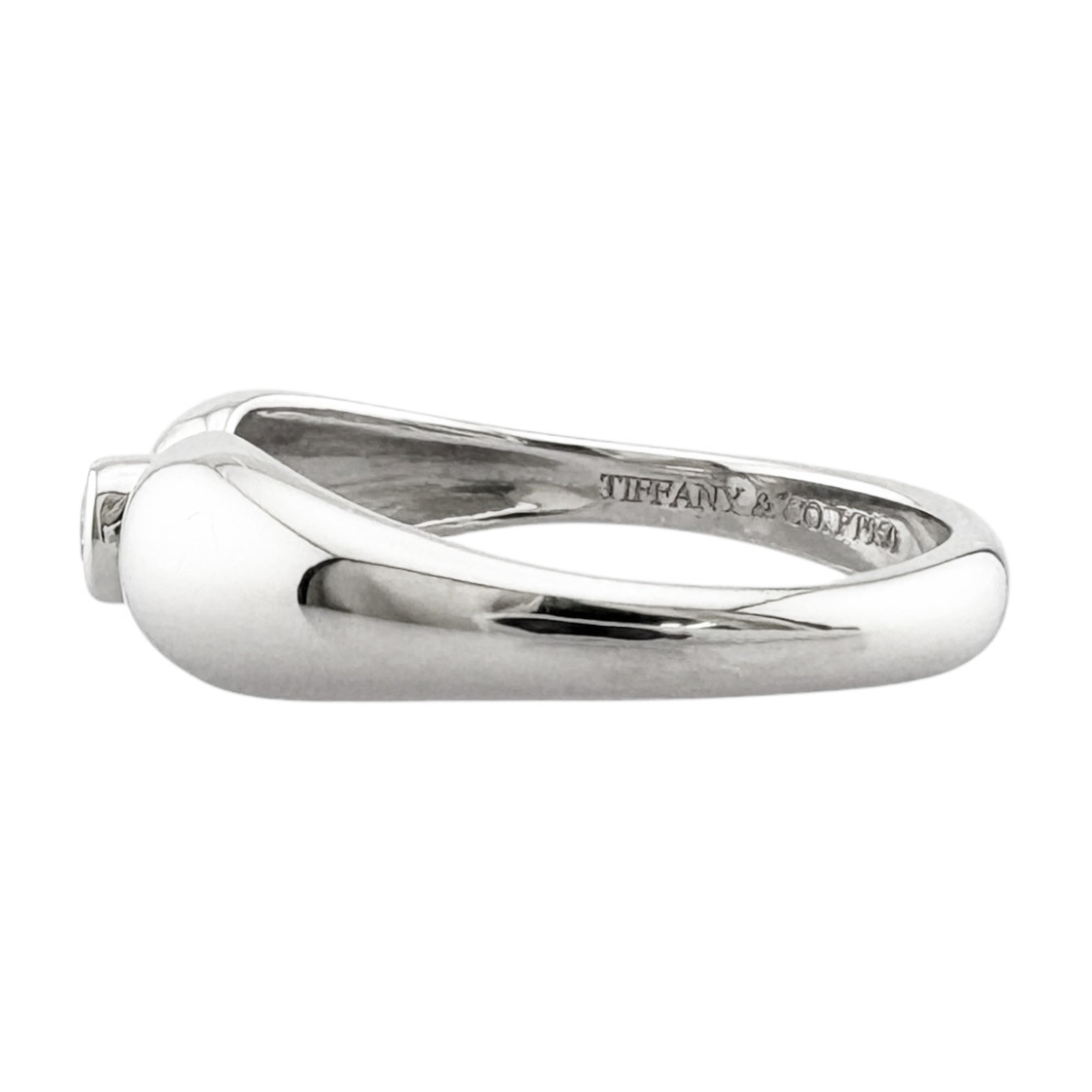 Tiffany Silver Platinum 950 Band Ring (Pre-Owned)