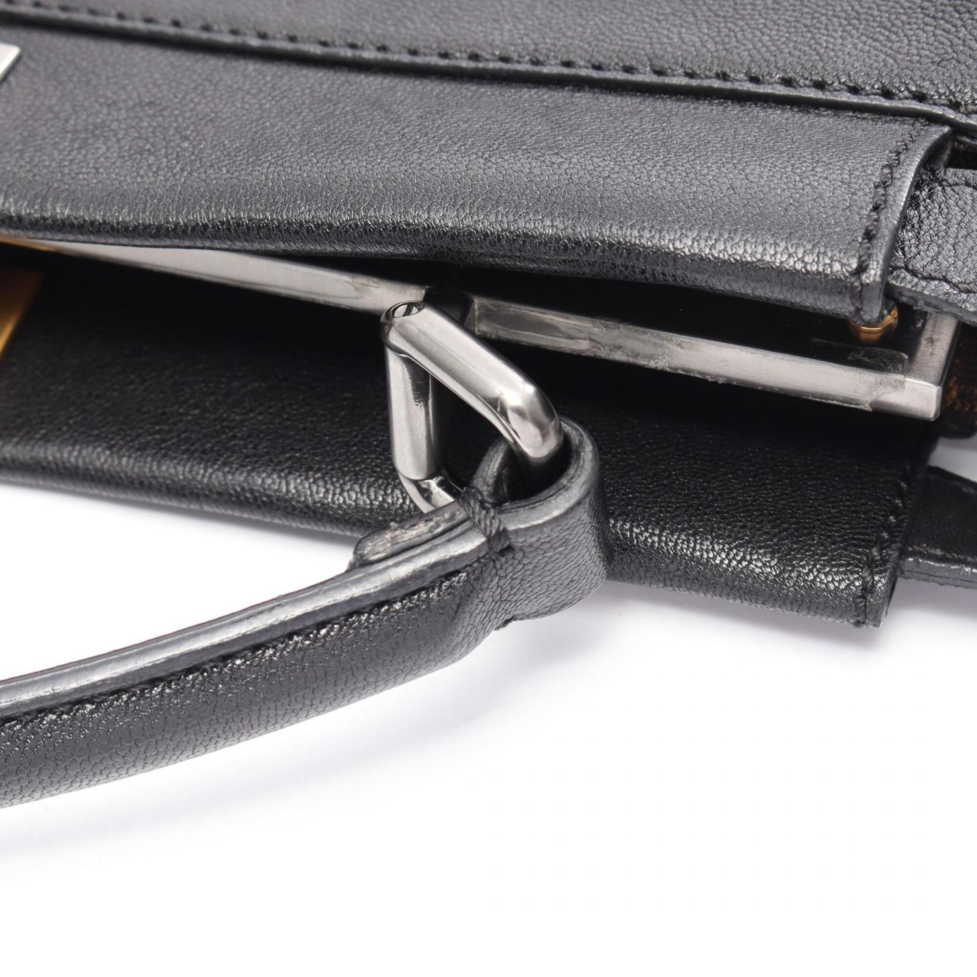 Fendi Black Leather Handbag (Pre-Owned)