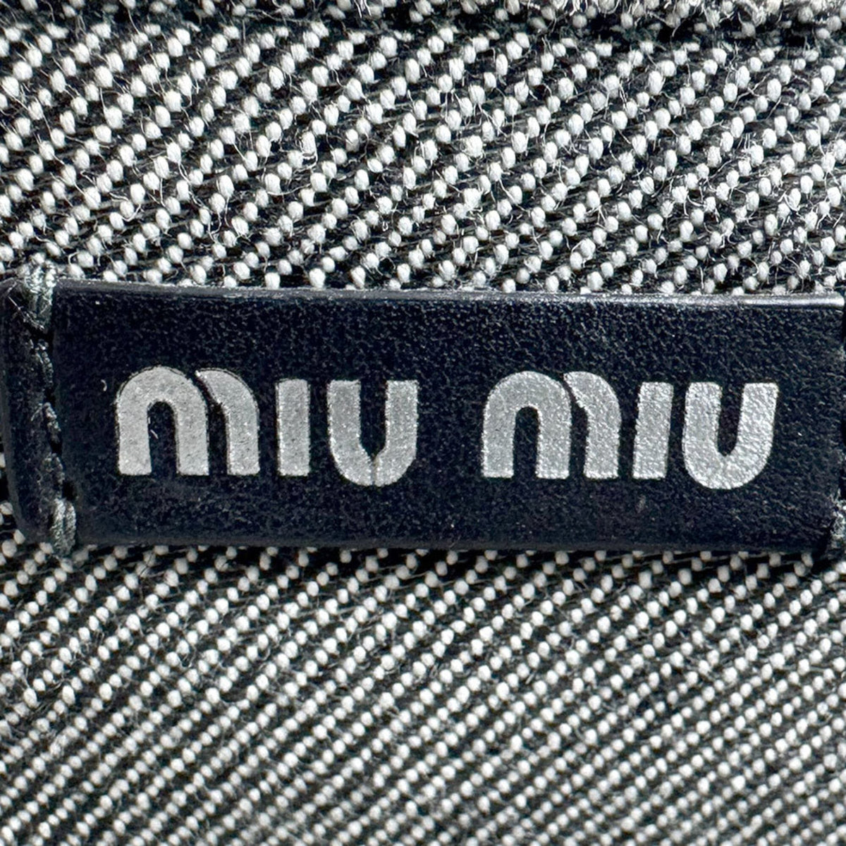 Miu Miu Black Canvas Handbag Shoulder Bag (Pre-Owned)