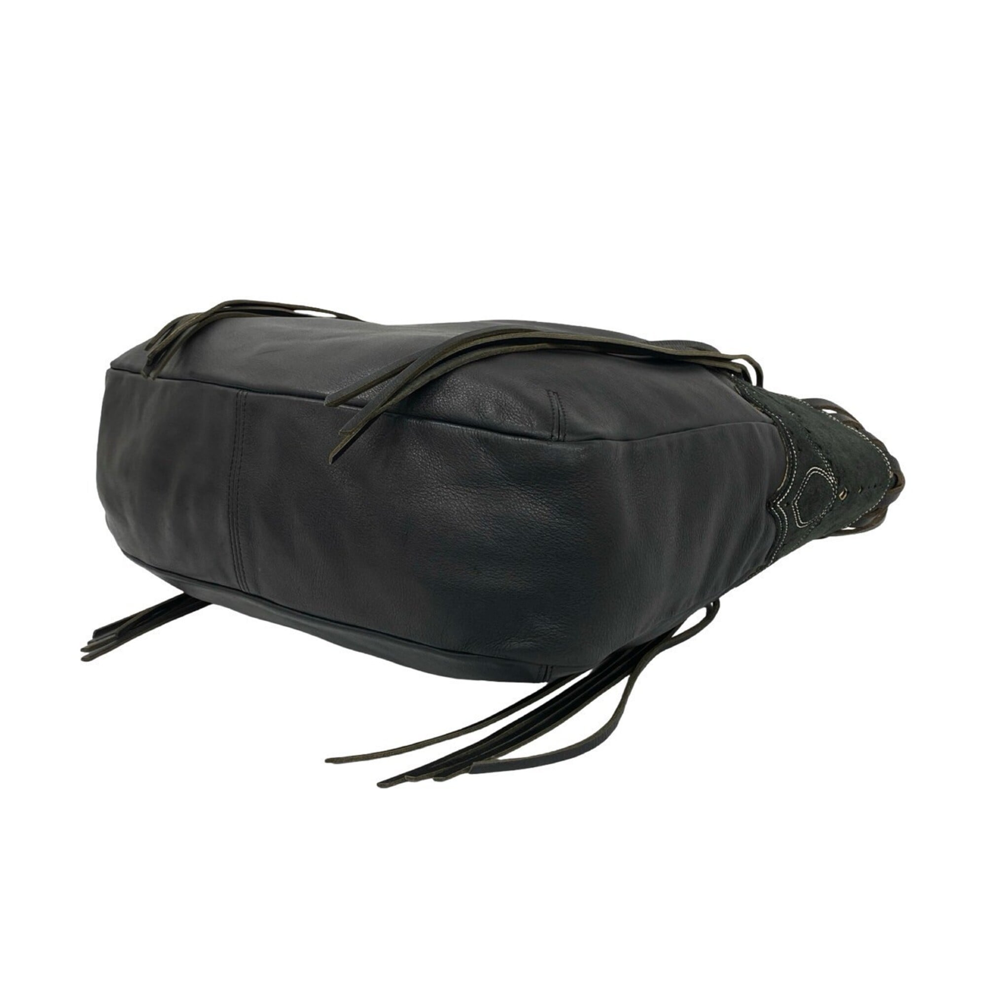 Loewe Black Leather Shoulder Bag Tote Bag (Pre-Owned)