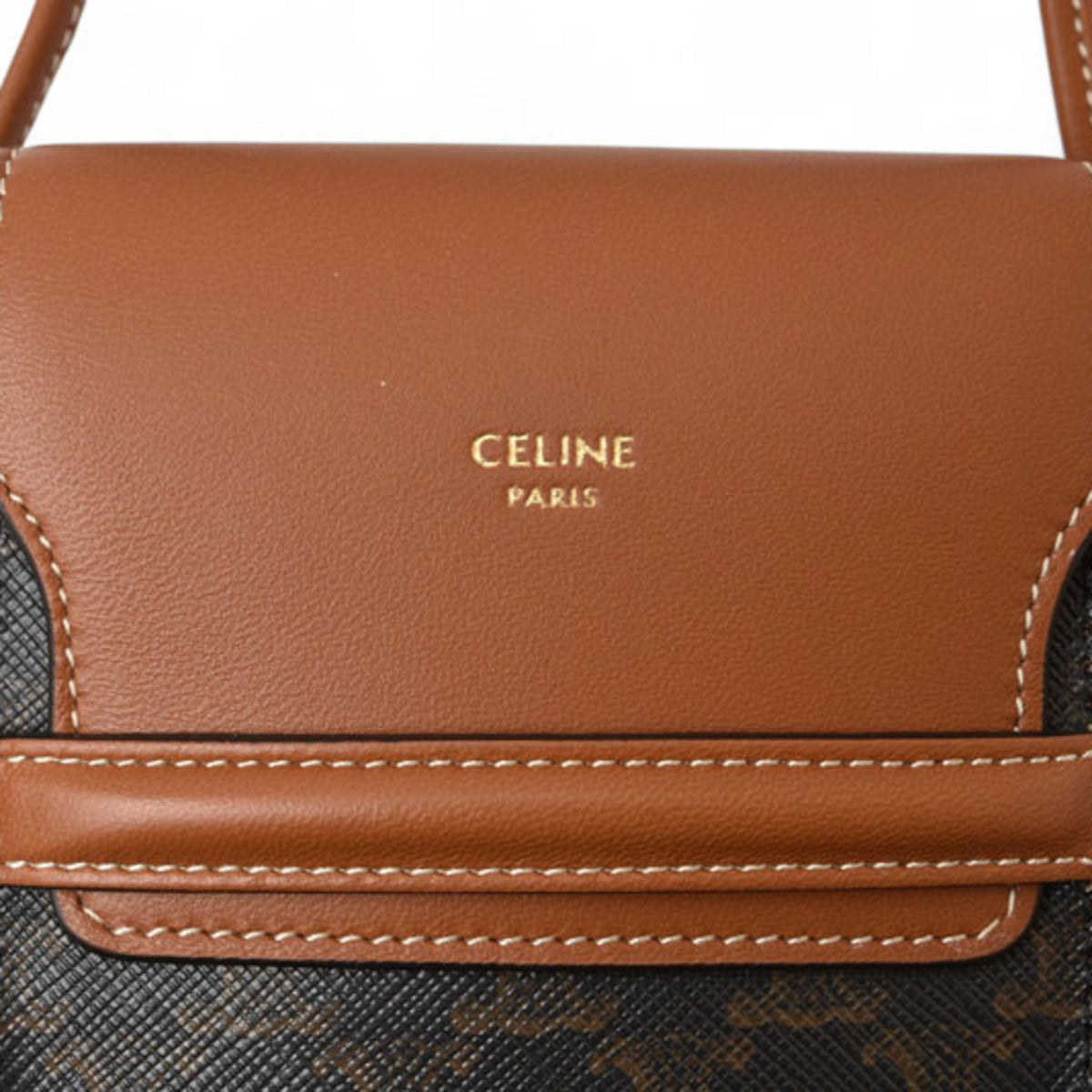 Celine Brown Pvc Leather Shoulder Bag (Pre-Owned)