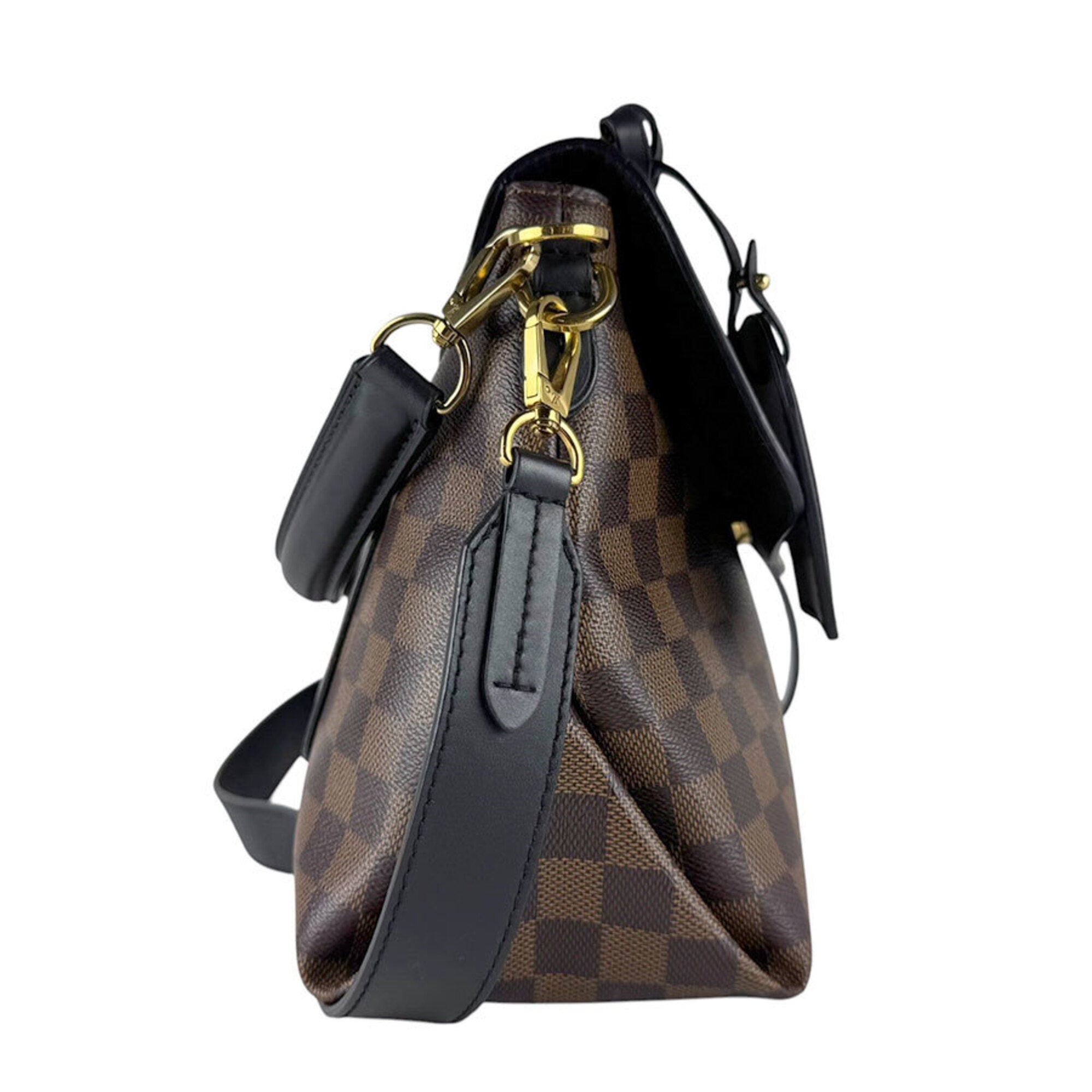 Louis Vuitton Damier Canvas Ebene Damier Canvas Shoulder Bag (Pre-Owned)