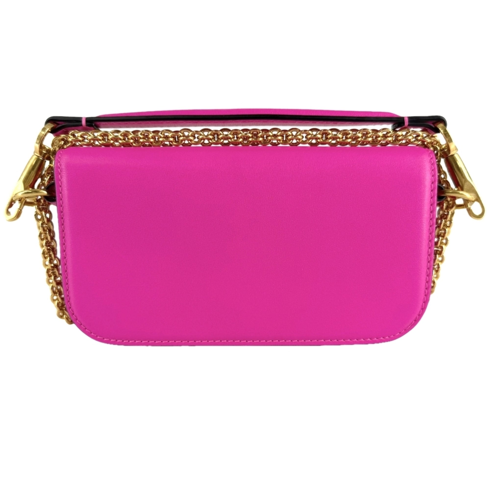 Valentino Garavani Pink White Leather Handbag Shoulder Bag (Pre-Owned)
