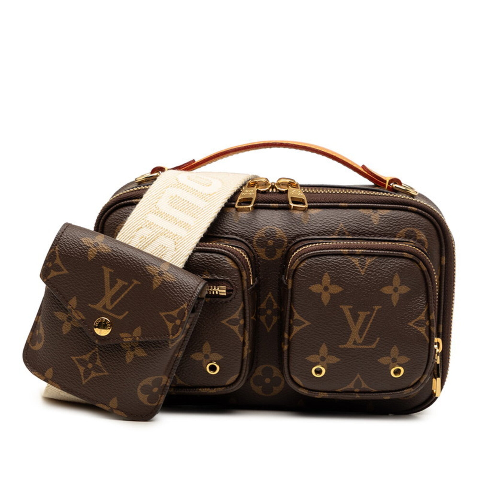 Louis Vuitton Brown Pvc Leather Handbag Shoulder Bag (Pre-Owned)