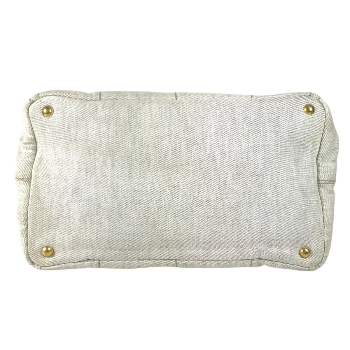Prada White Cotton Handbag Tote Bag (Pre-Owned)