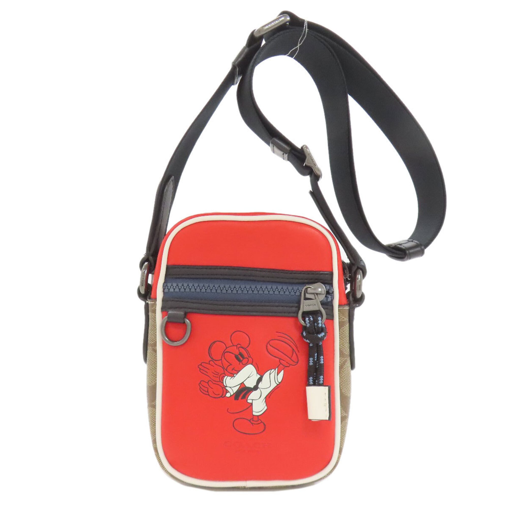 Coach Red Color Leather Shoulder Bag (Pre-Owned)