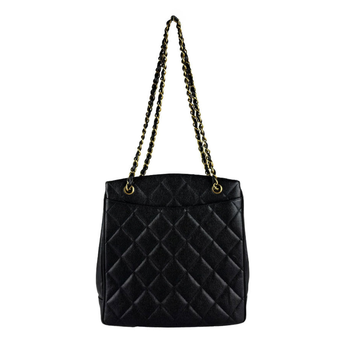Chanel Black Grained Calfskin Shoulder Bag (Pre-Owned)