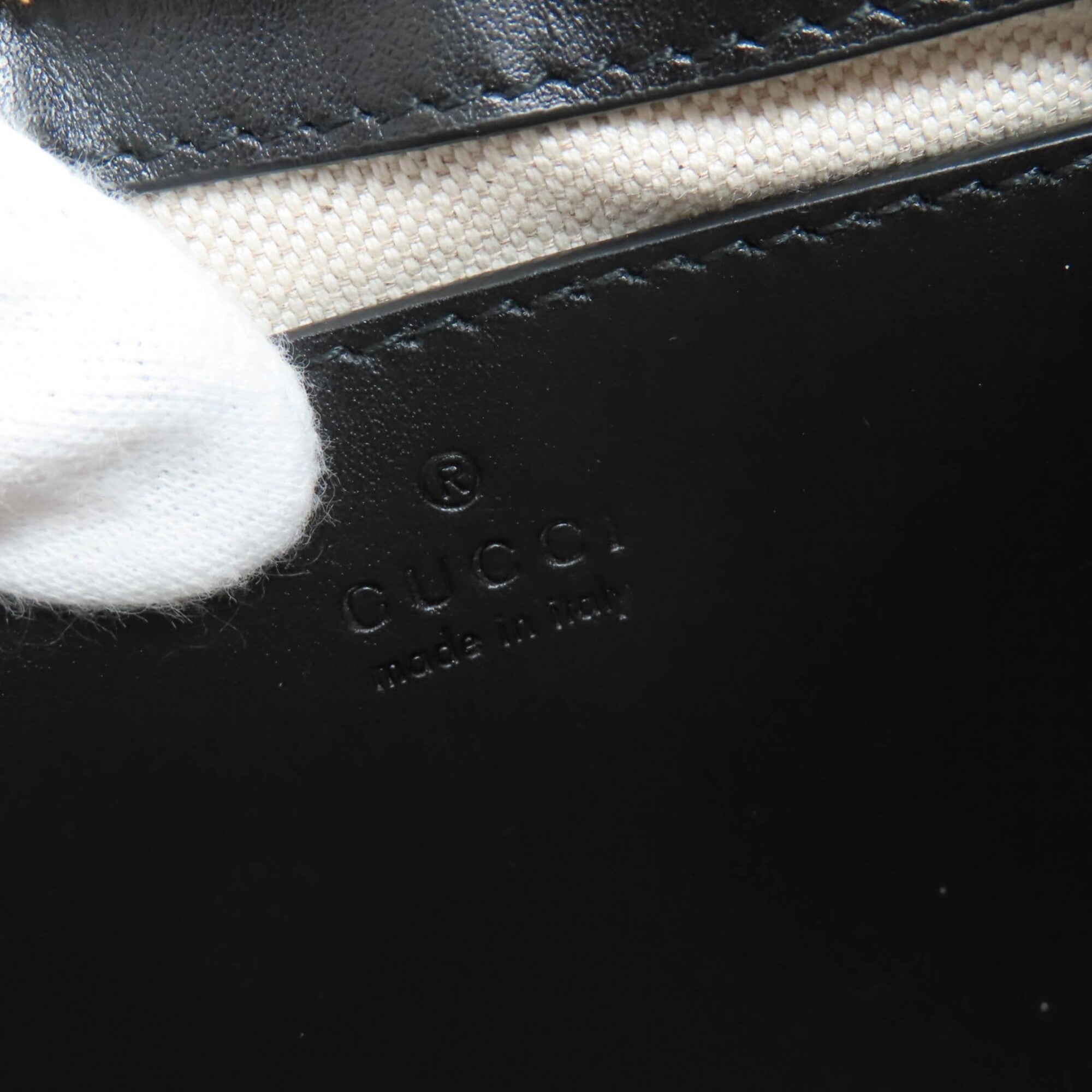 Gucci Black Leather Handbag Shoulder Bag (Pre-Owned)