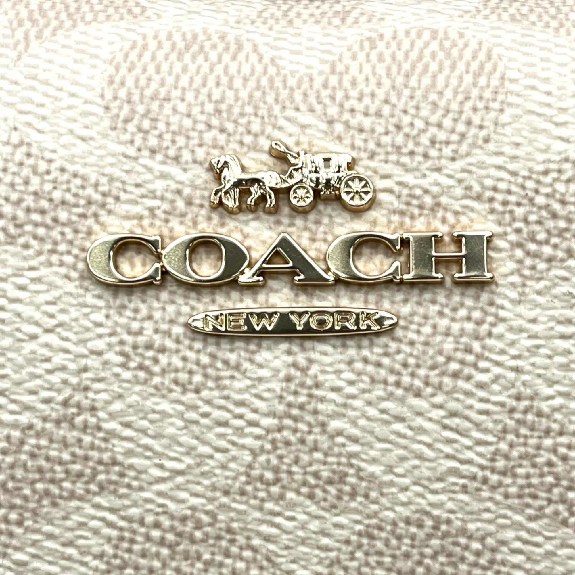 Coach Beige Coated Canvas Handbag (Pre-Owned)