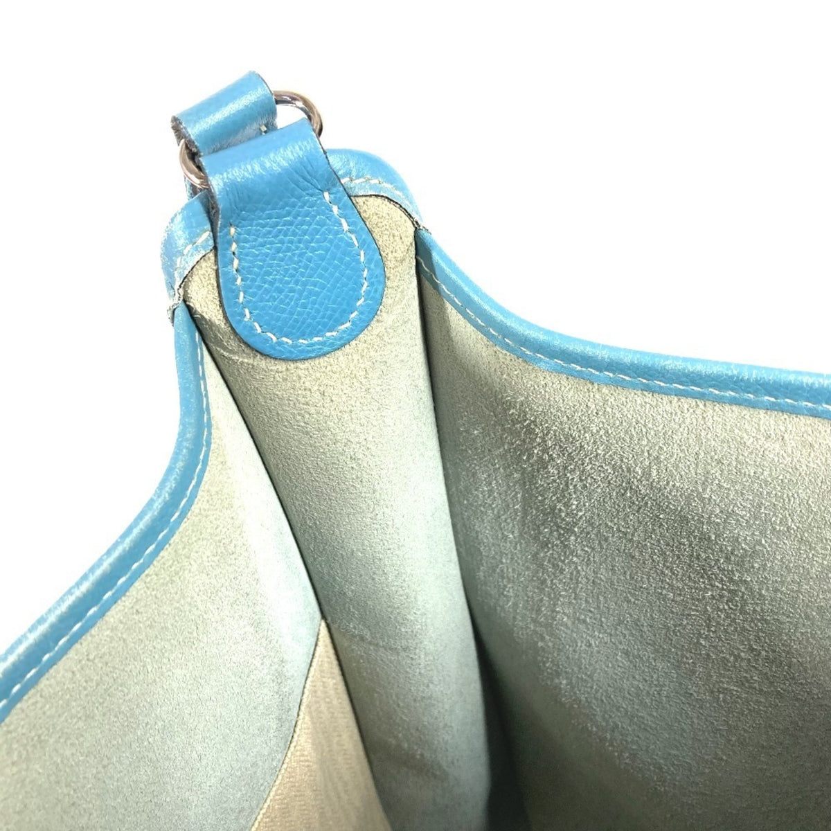 Hermes Vespa Blue Leather Pochette Shoulder Bag (Pre-Owned)