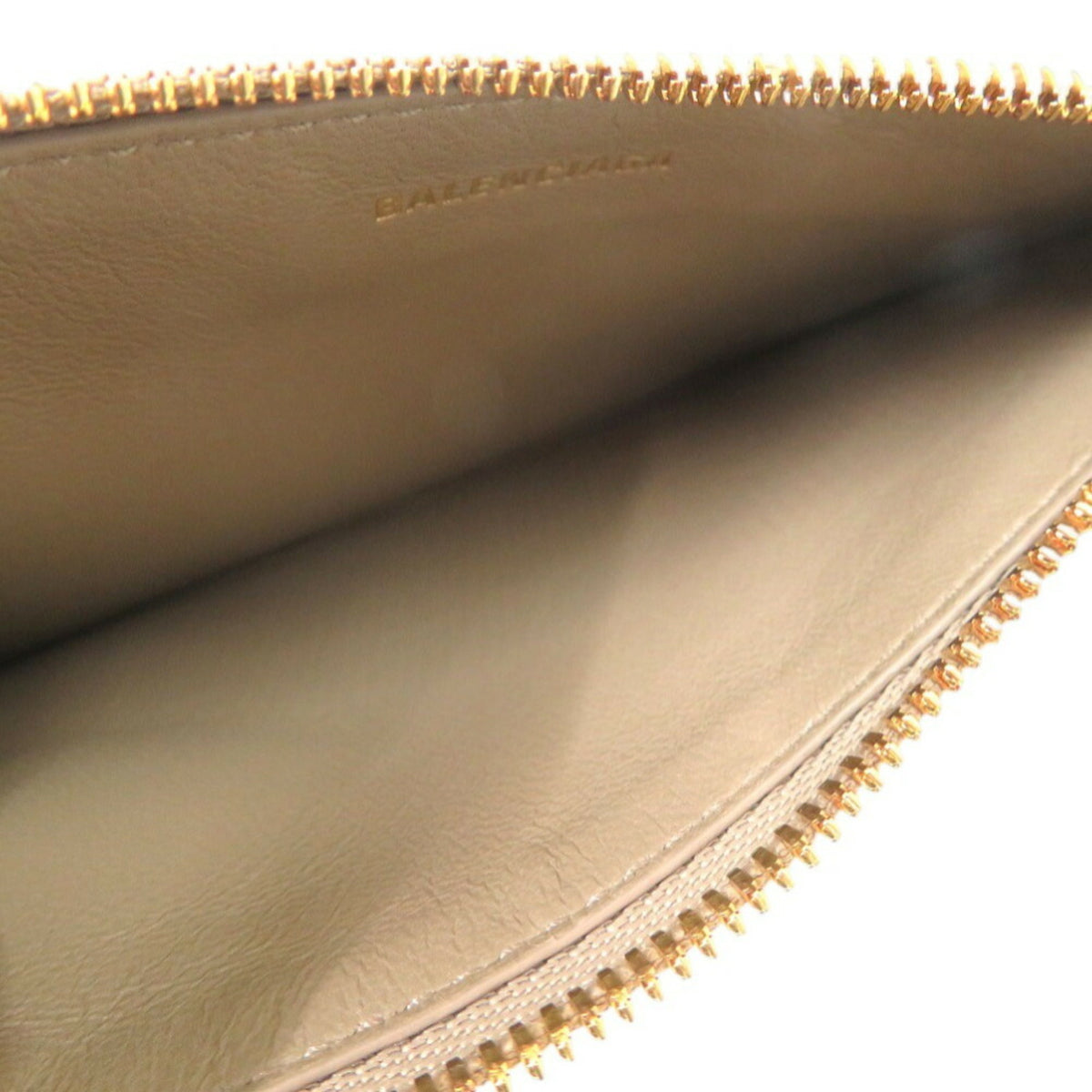 Balenciaga Beige Leather Coin Purse/Coin Case (Pre-Owned)
