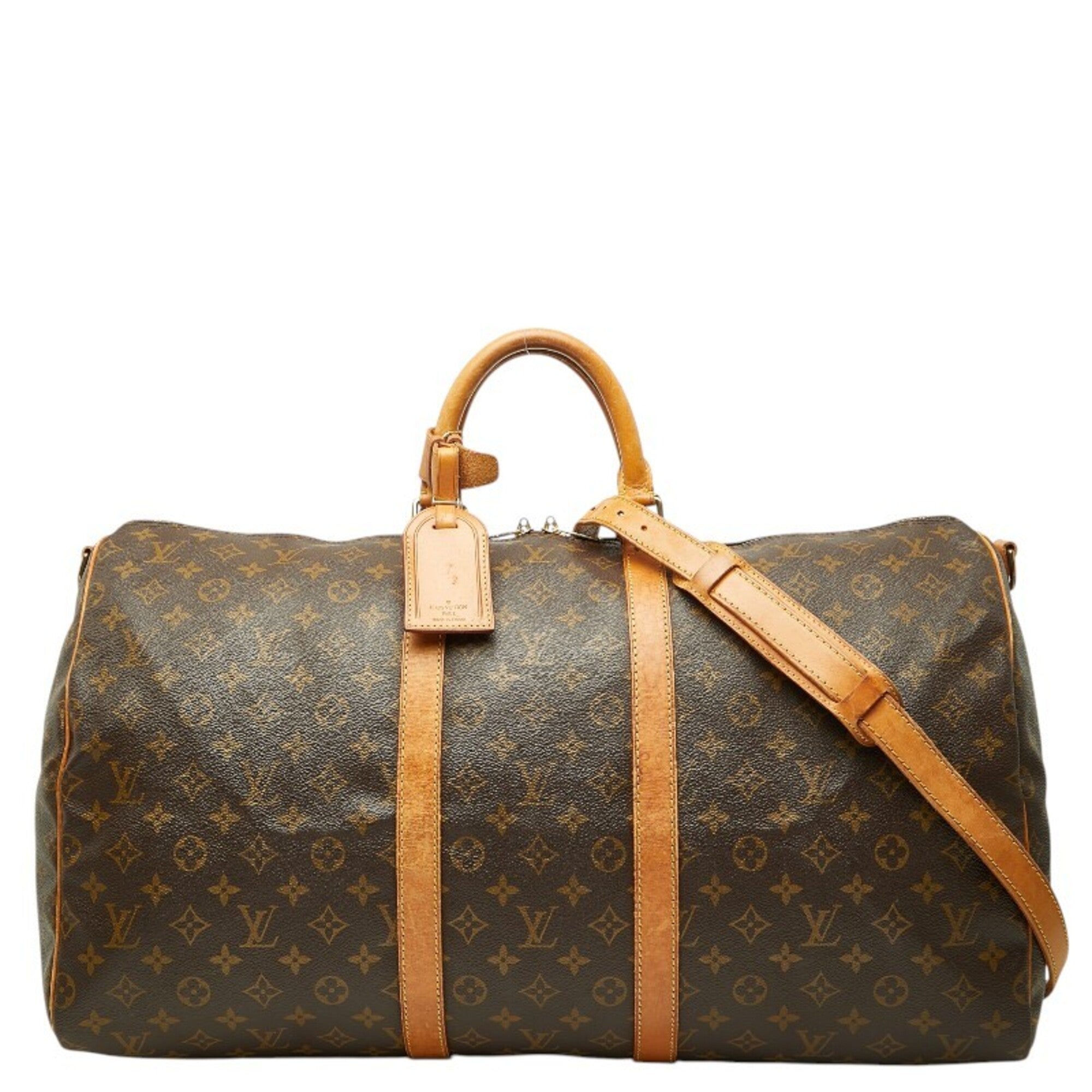 Louis Vuitton Brown Pvc Leather Boston Bag Shoulder Bag (Pre-Owned)