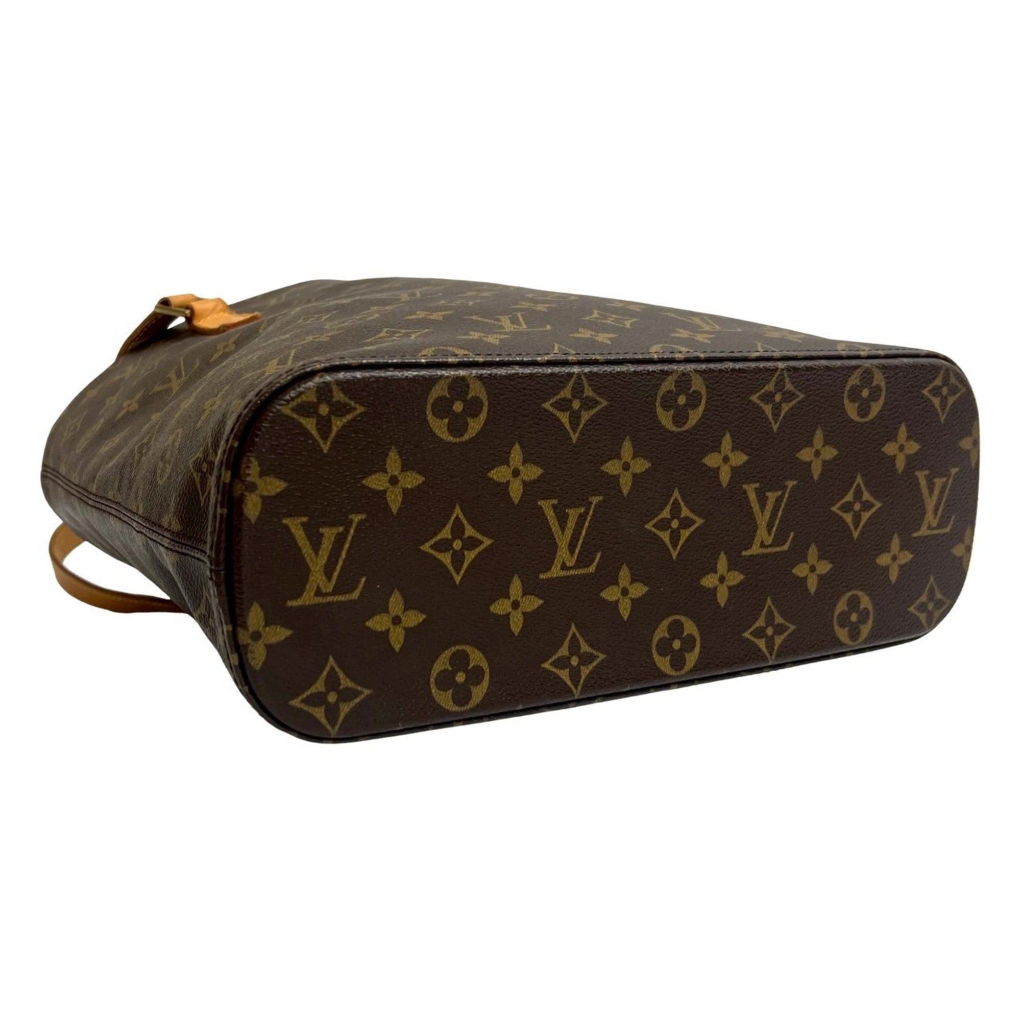 Louis Vuitton Brown Leather Pvc Handbag Tote Bag (Pre-Owned)