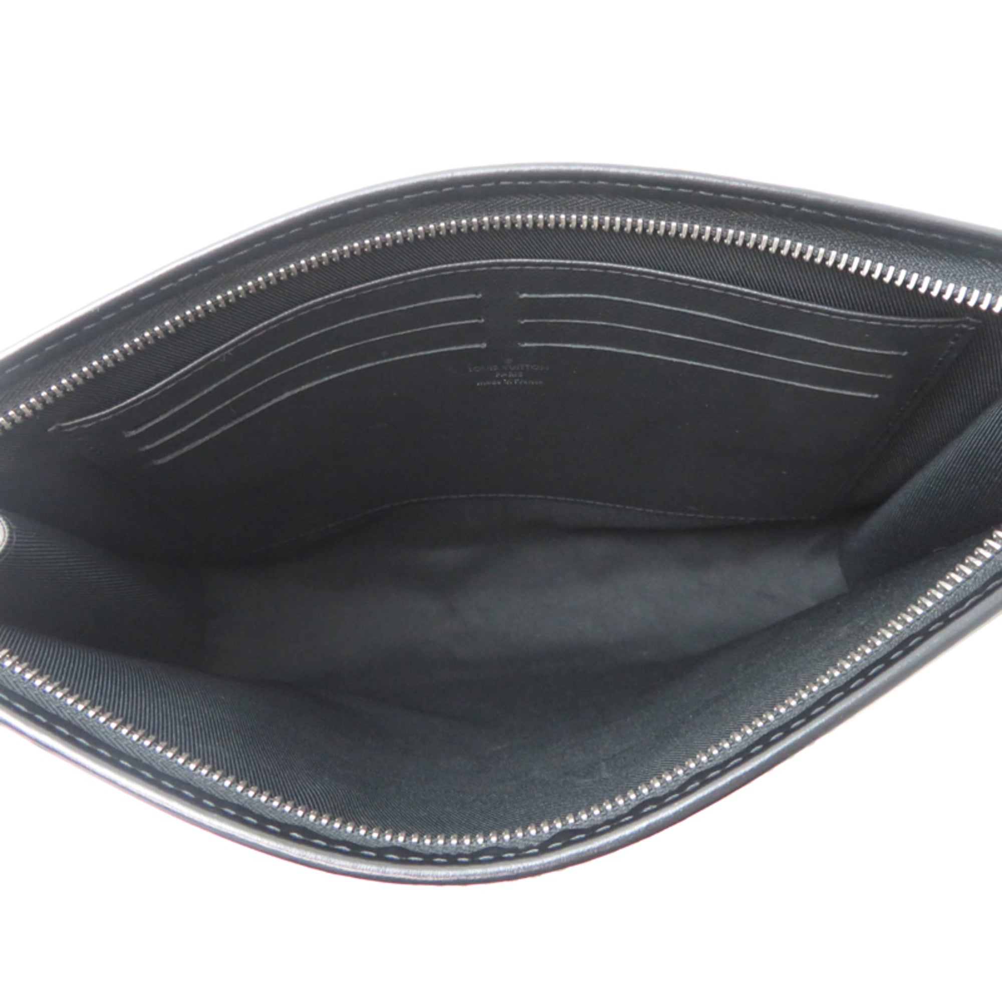 Louis Vuitton Black Blue Damier Graphite Clutch Bag (Pre-Owned)