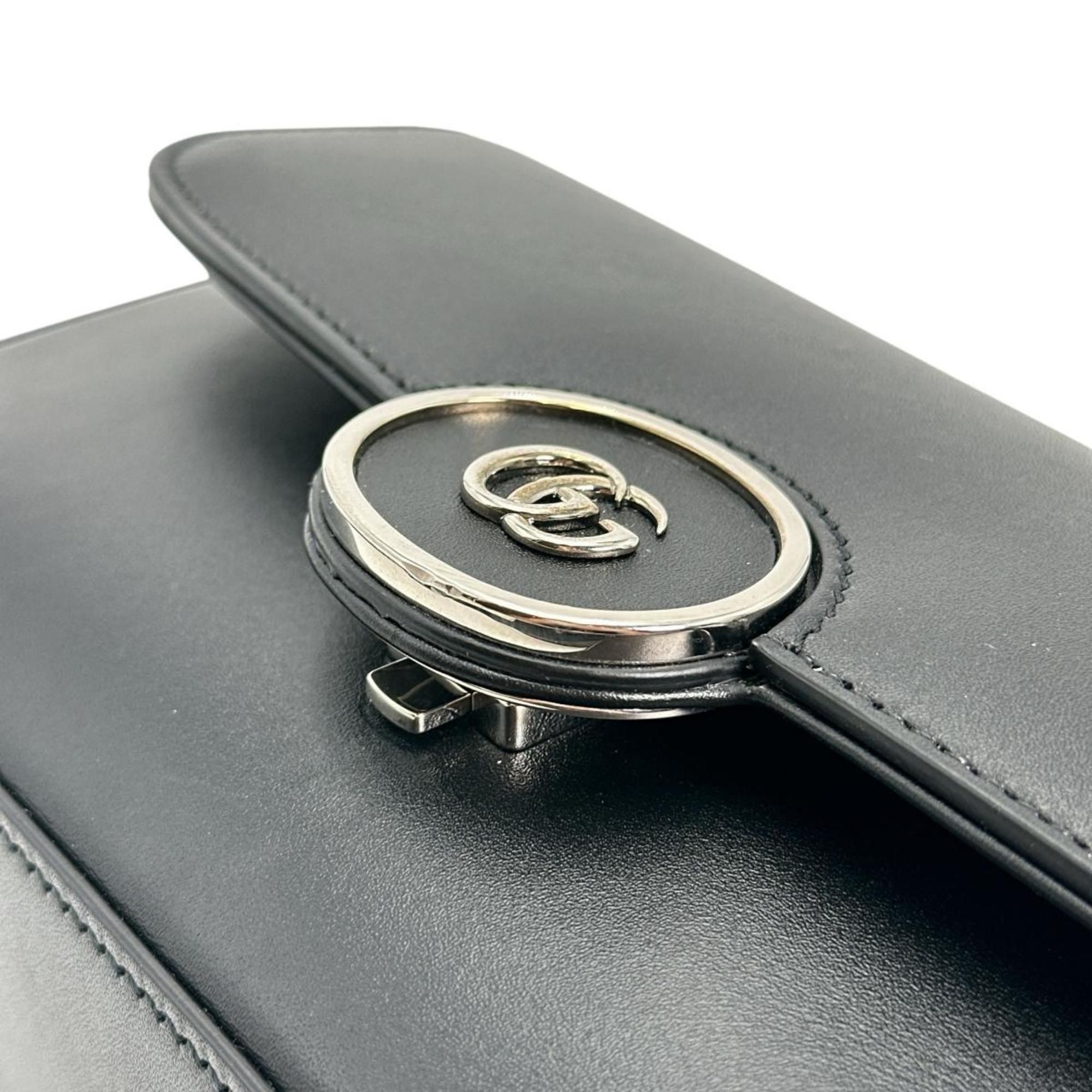 Gucci Black Leather Shoulder Bag (Pre-Owned)