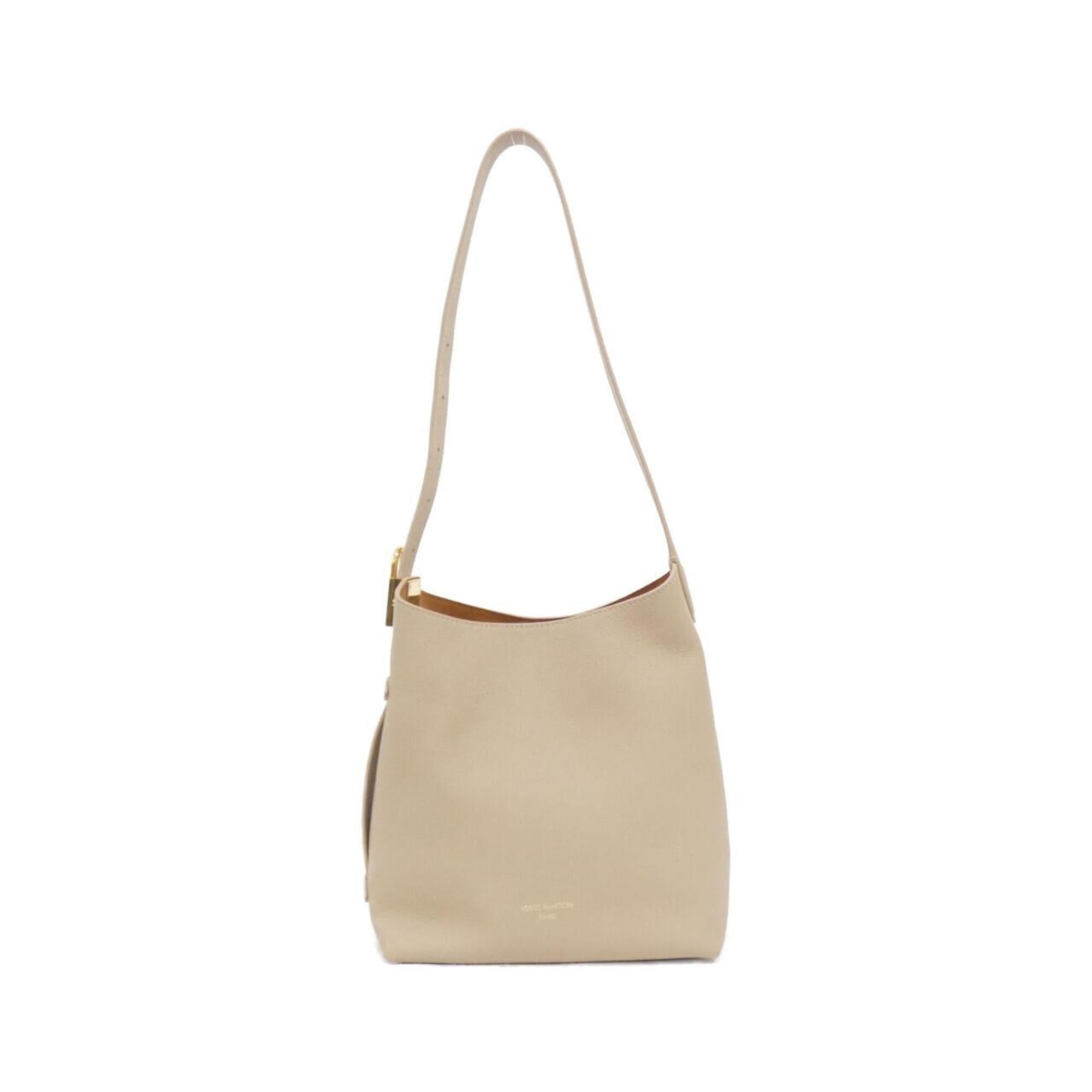 Louis Vuitton Beige Leather Pouch Shoulder Bag (Pre-Owned)