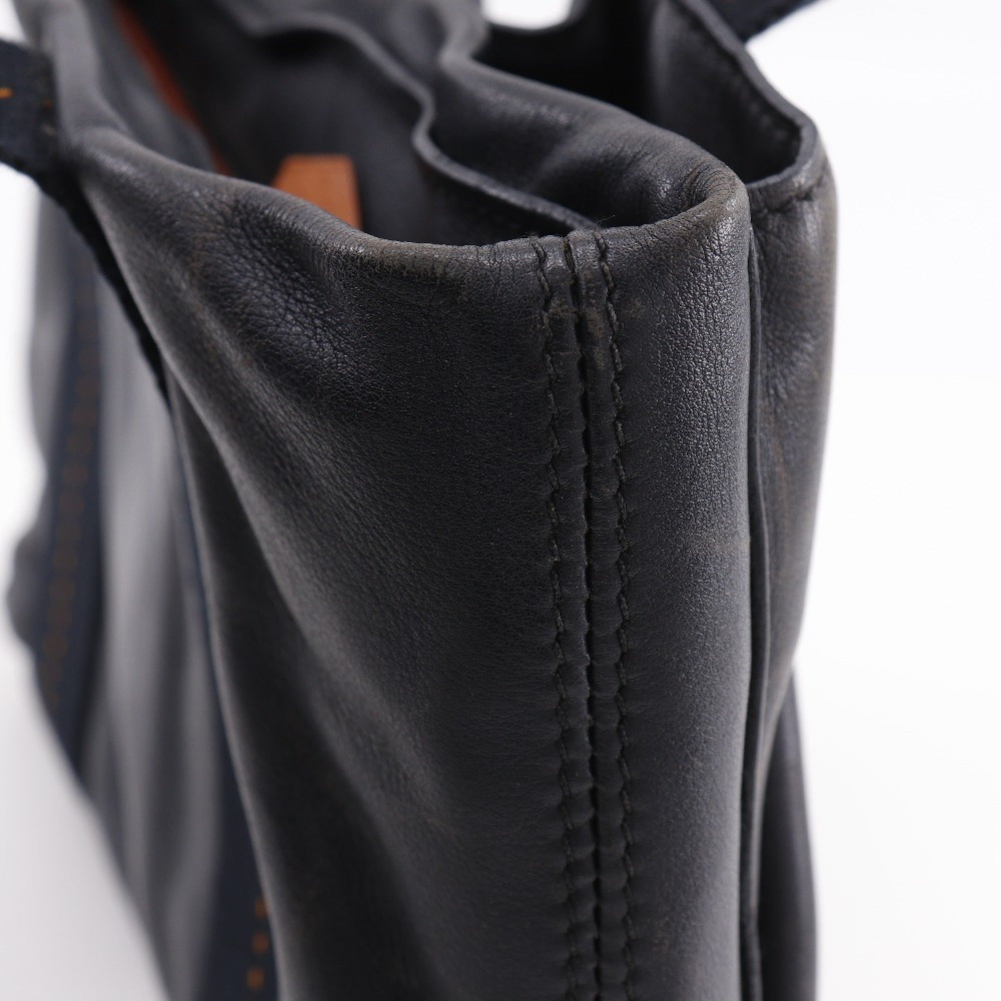 Hermes Black Veau Derma Handbag (Pre-Owned)