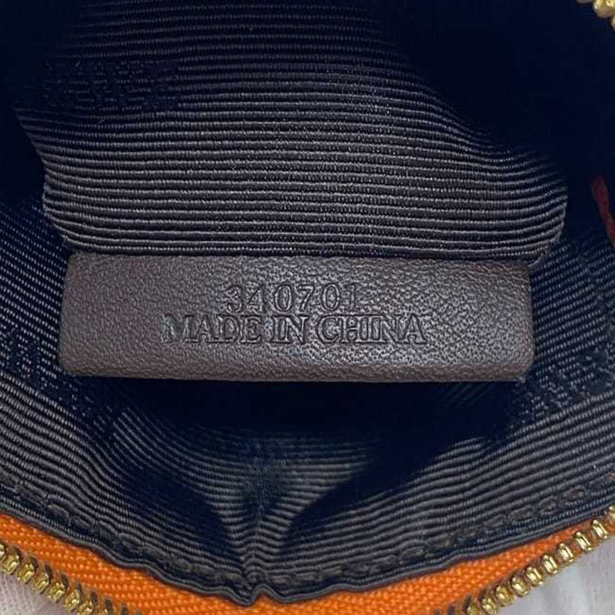 Loewe Orange Canvas Leather Coin Purse/Coin Case (Pre-Owned)
