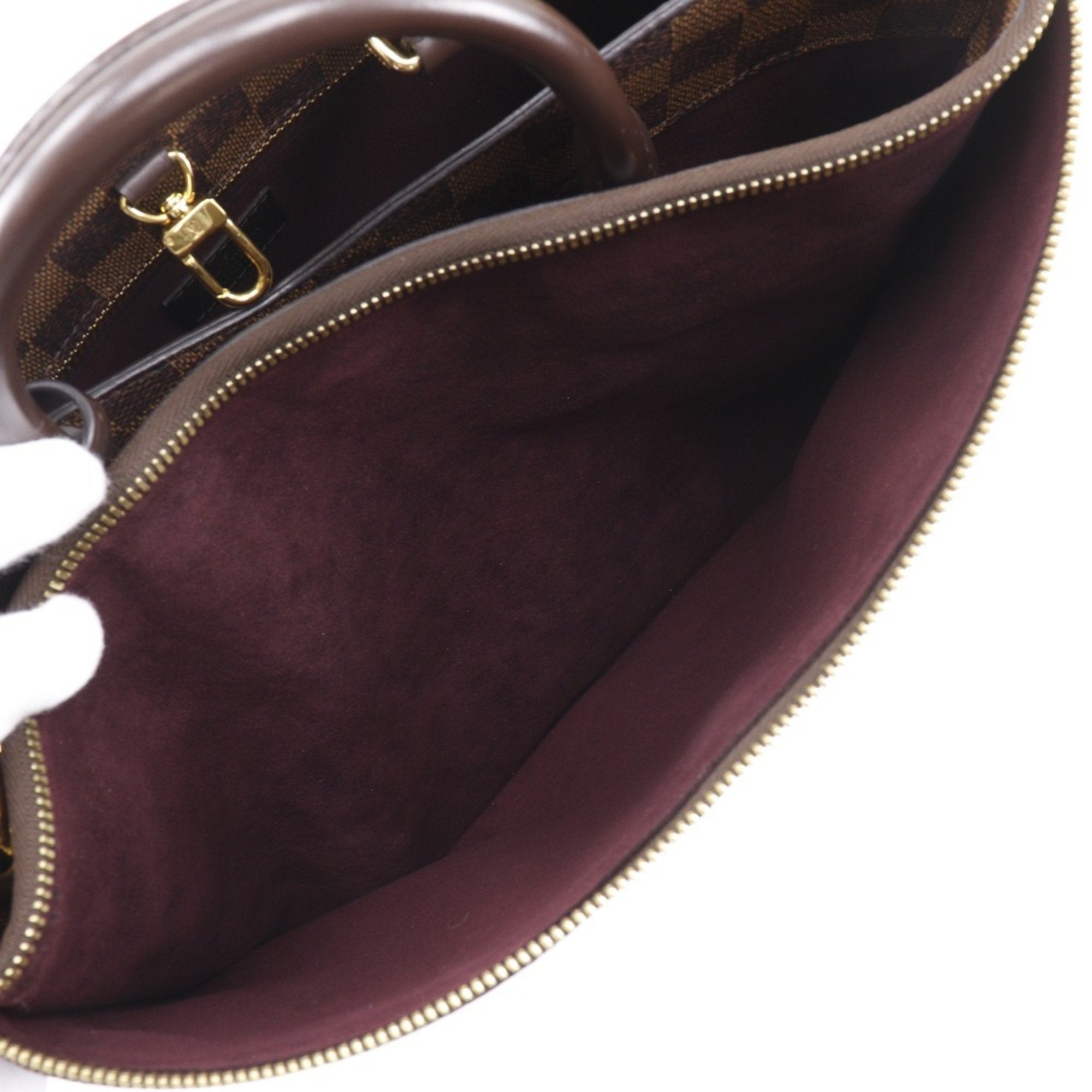 Louis Vuitton Brown Damier Canvas Handbag (Pre-Owned)