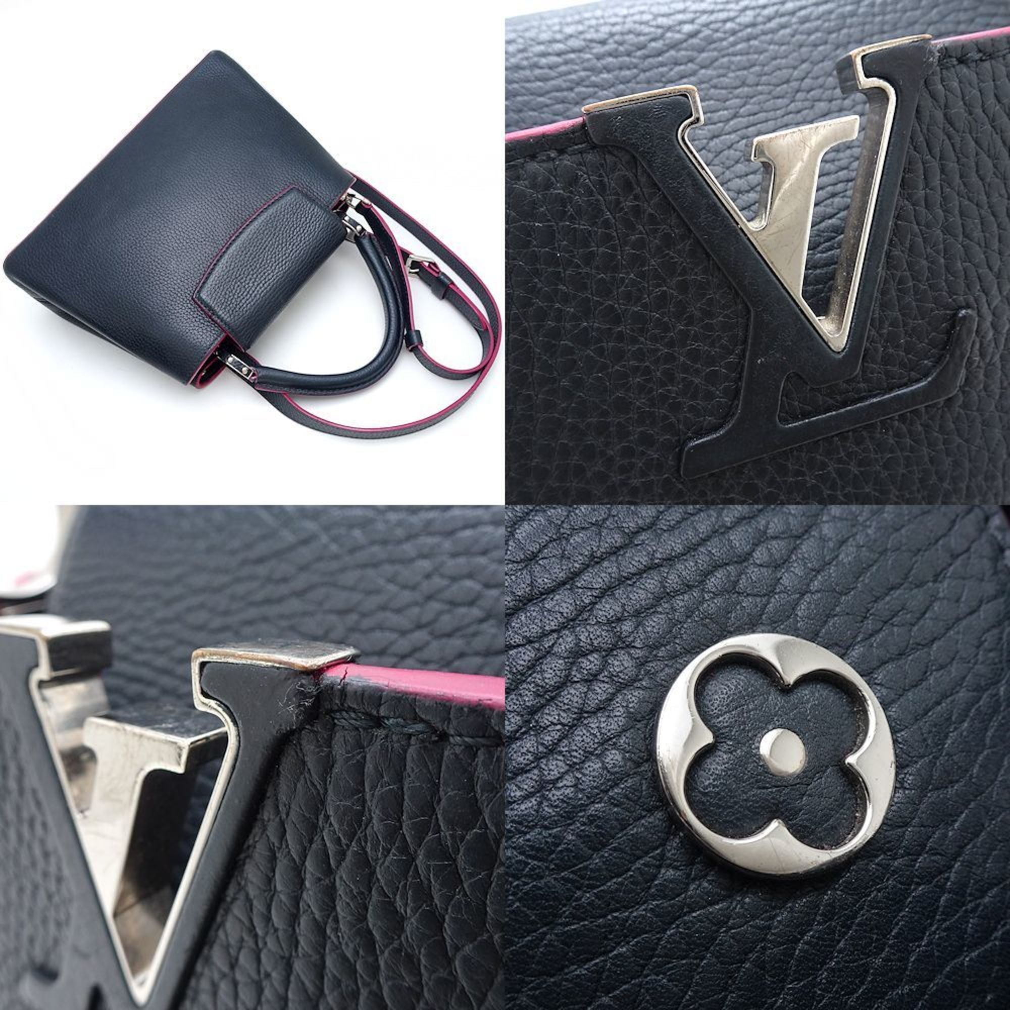 Louis Vuitton Cobalt Fuchsia Leather Handbag (Pre-Owned)
