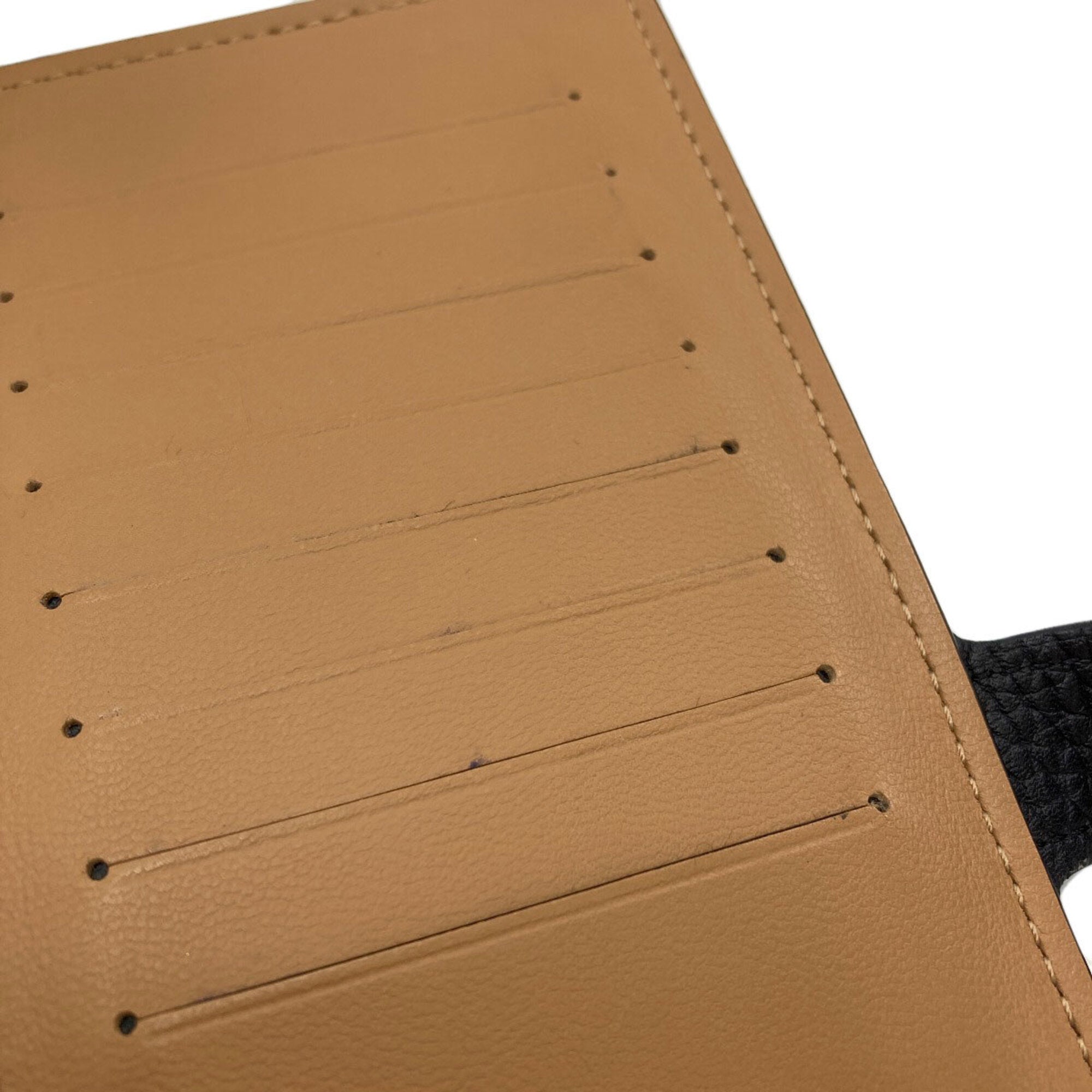 Louis Vuitton Brown Noir Leather Long Wallet (Bi-Fold) (Pre-Owned)