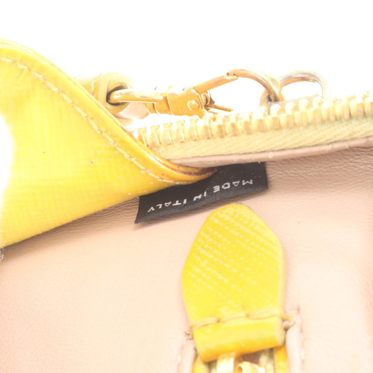 Prada Yellow Leather Crossbody Bag Shoulder Bag (Pre-Owned)