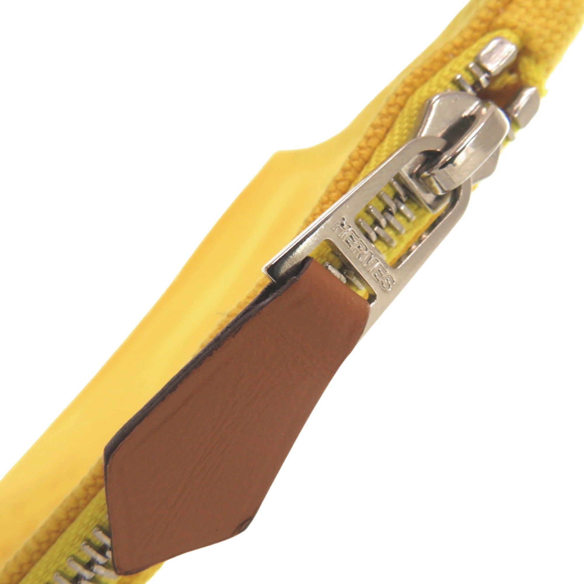 Hermes Yellow Cotton Canvas Canvas Handbag Pouch (Pre-Owned)