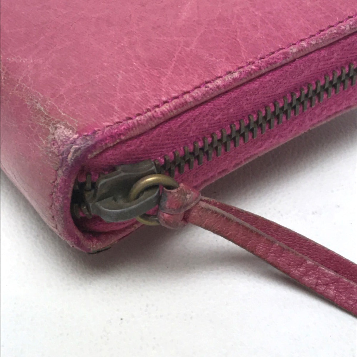 Balenciaga Pink Leather Long Wallet (Bi-Fold) (Pre-Owned)