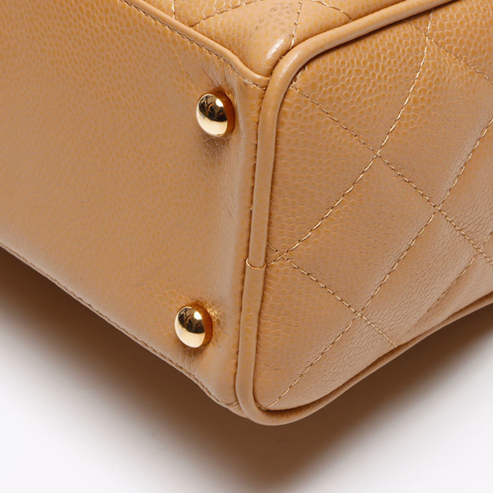 Chanel Brown Grained Calfskin Boston Bag (Pre-Owned)
