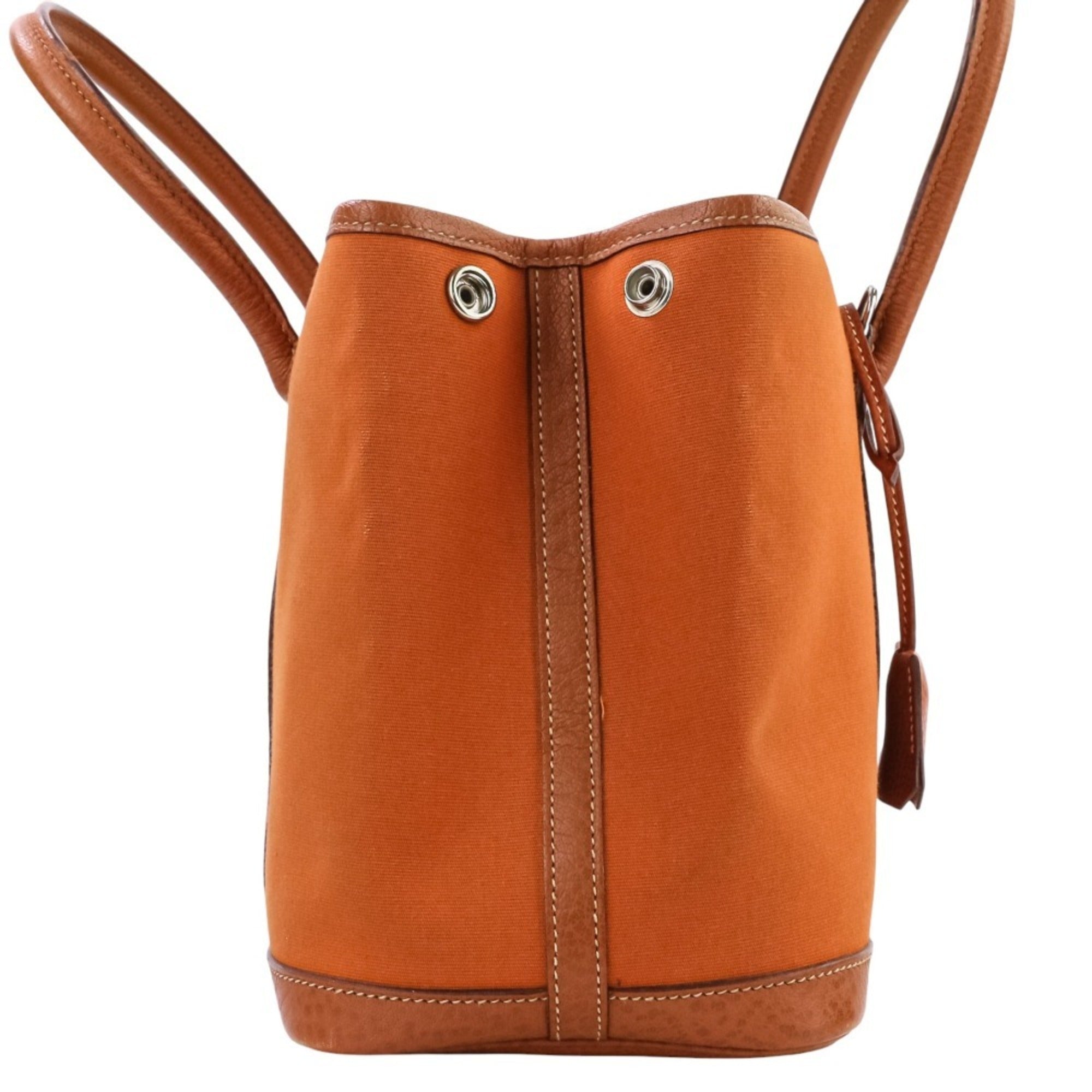 Hermes Orange Potiron Toile Officier Negonda Leather Tote Bag (Pre-Owned)