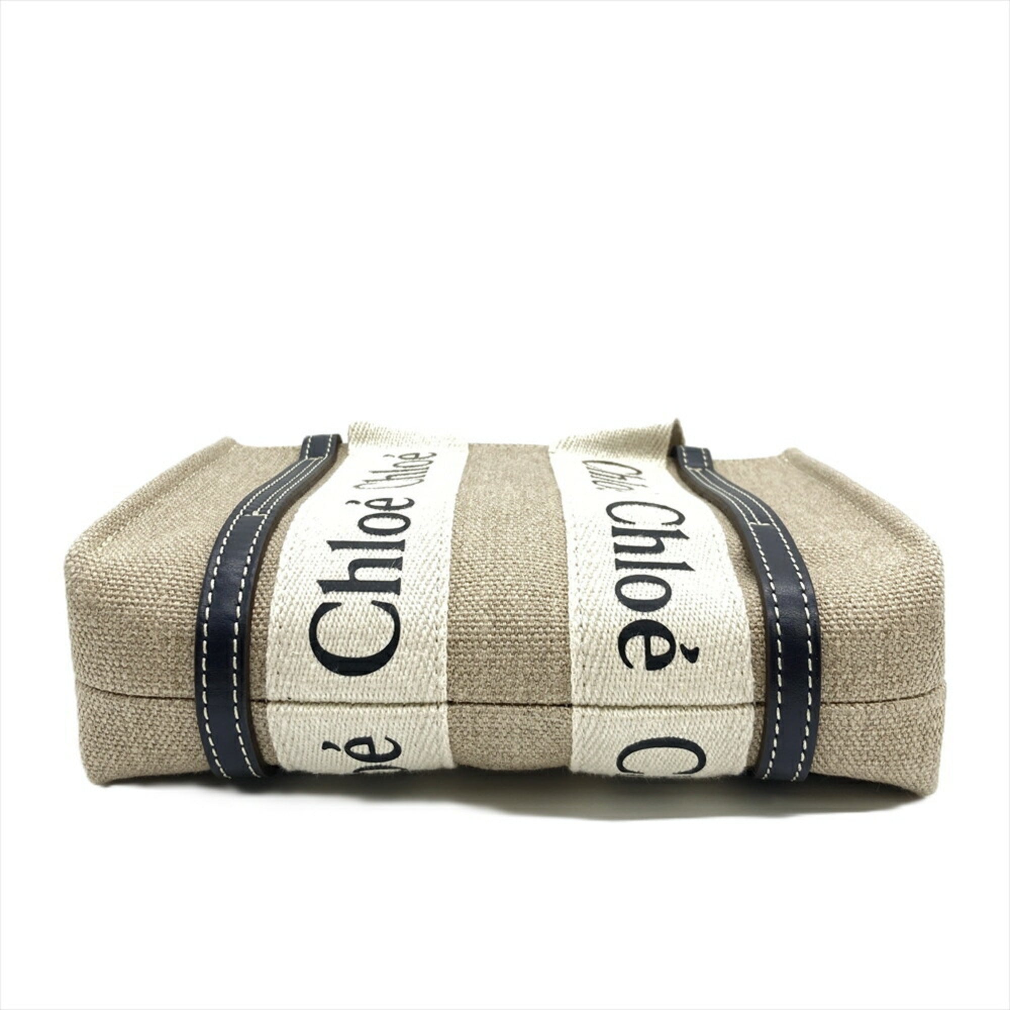 Chloé Beige Linen Shoulder Bag (Pre-Owned)