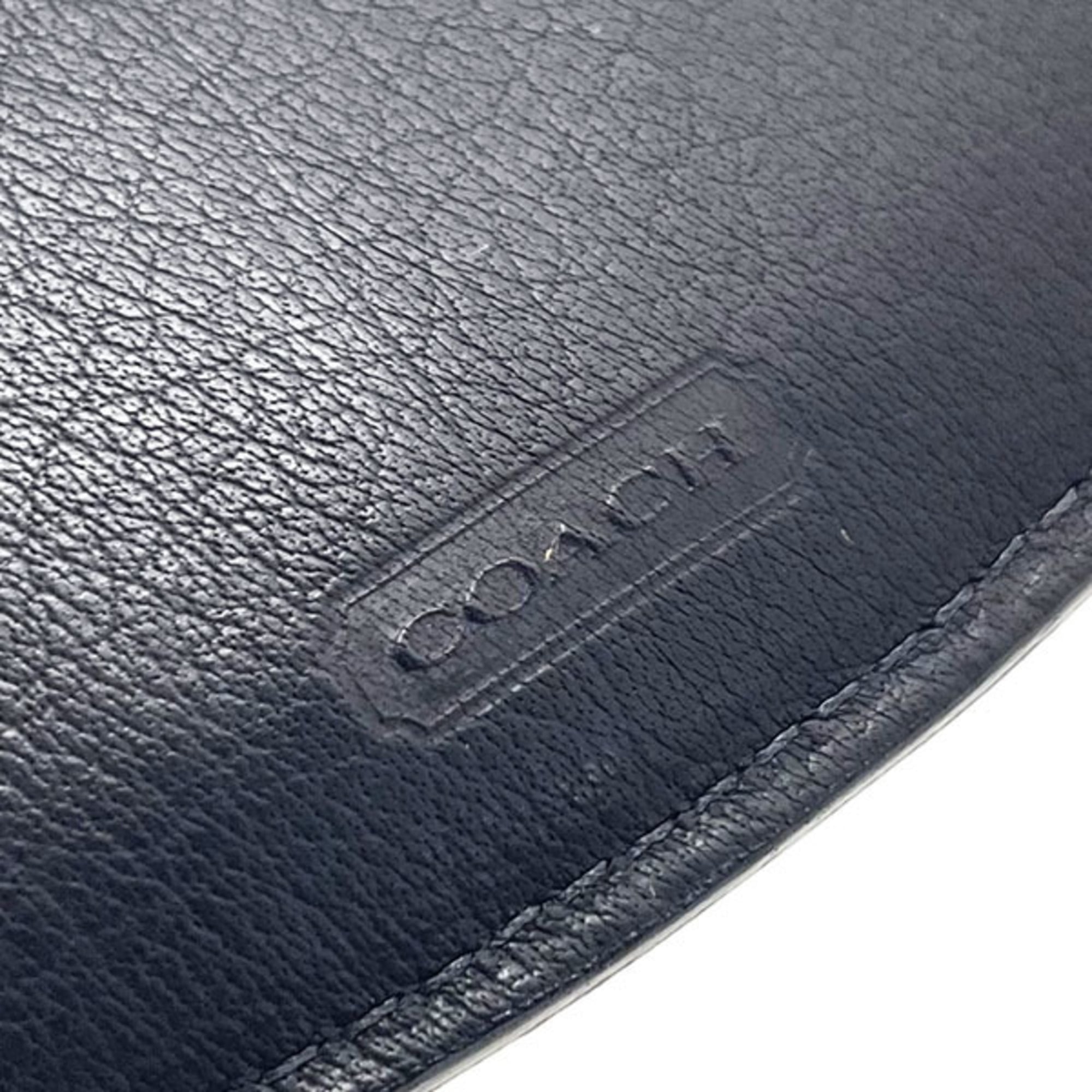 Coach Black Leather Coin Purse/Coin Case (Pre-Owned)
