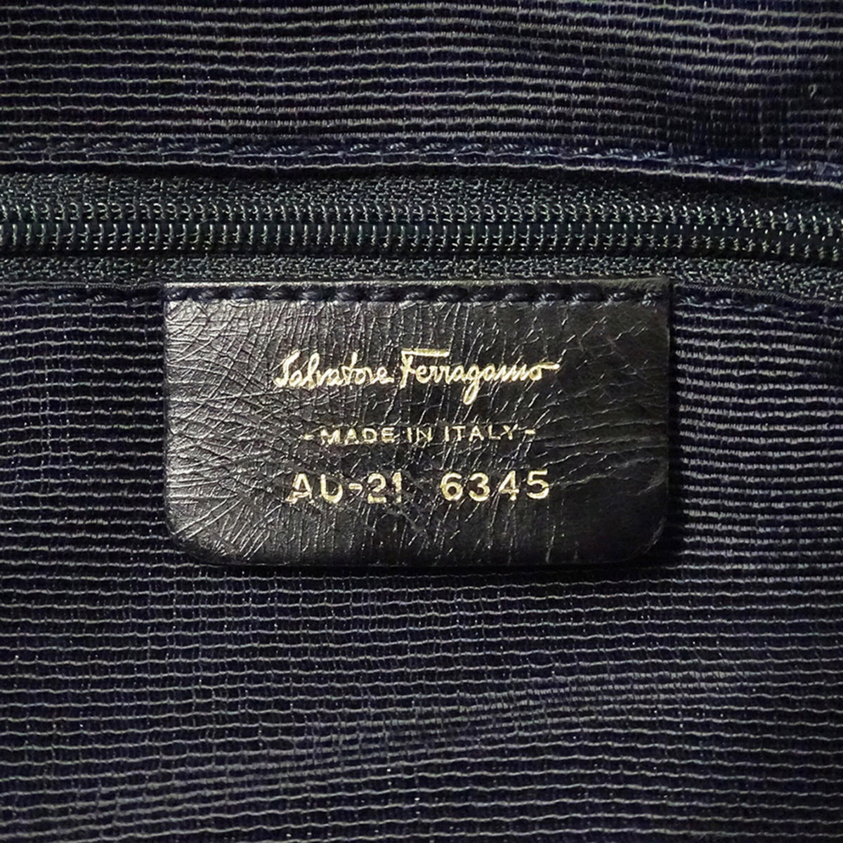 Salvatore Ferragamo Gancini Blue Canvas Handbag Tote Bag (Pre-Owned)