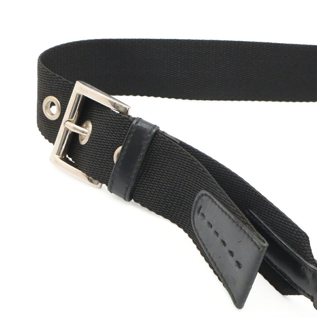 Prada Black Nero Nylon Leather Shoulder Bag (Pre-Owned)