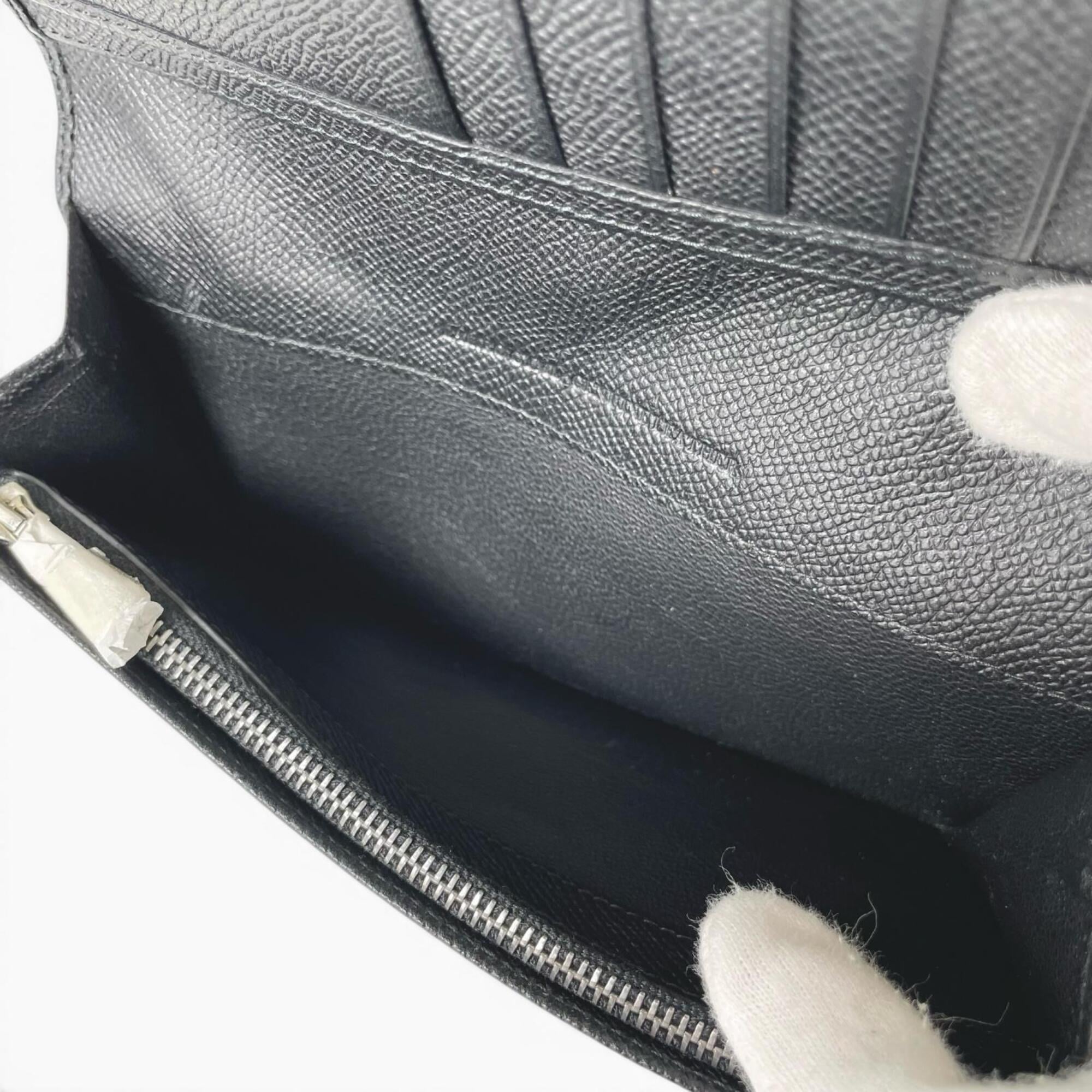 Bally Black Leather Long Wallet (Bi-Fold) (Pre-Owned)