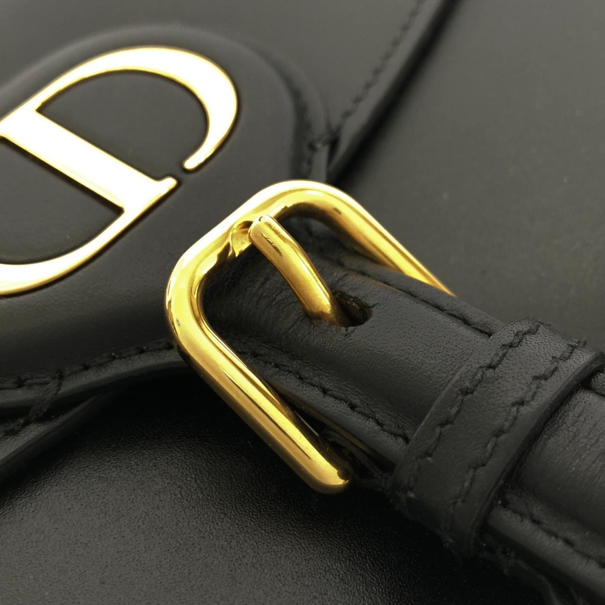 Christian Dior Black Leather Shoulder Bag (Pre-Owned)