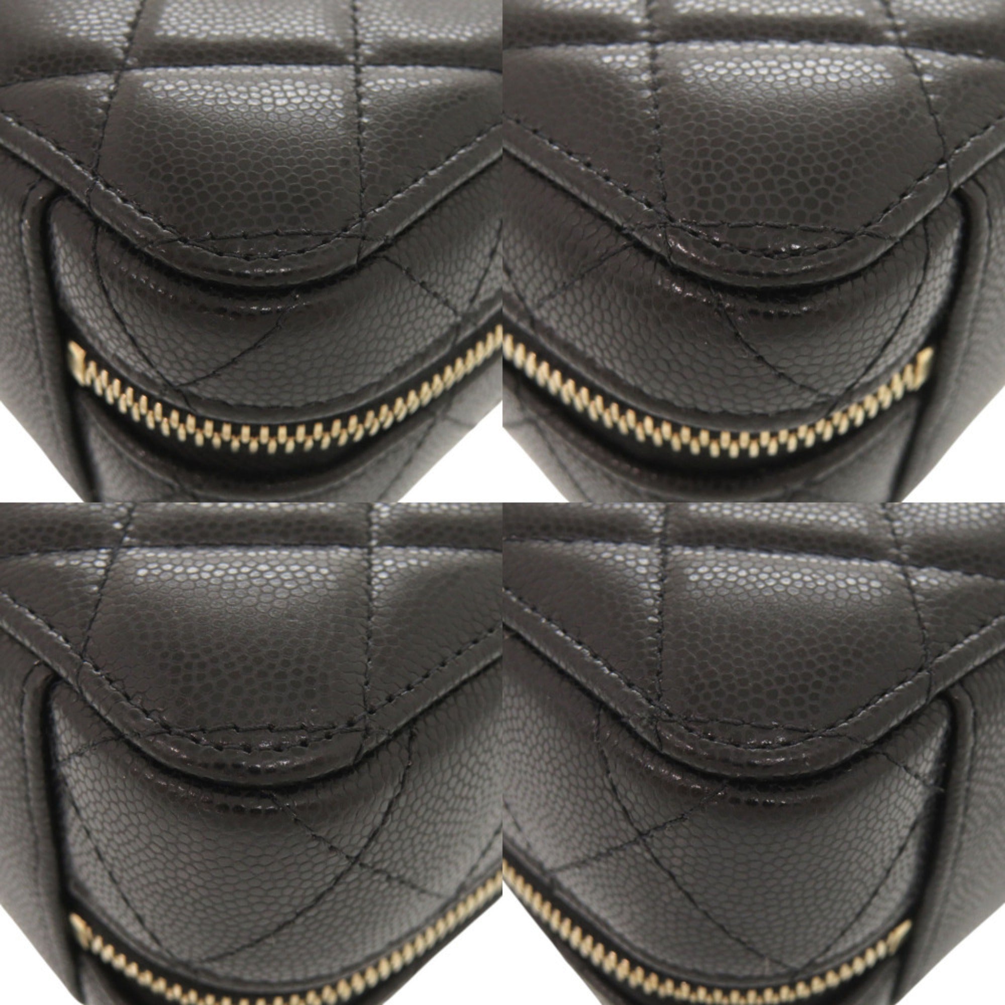 Chanel Black Grained Calfskin Shoulder Bag (Pre-Owned)