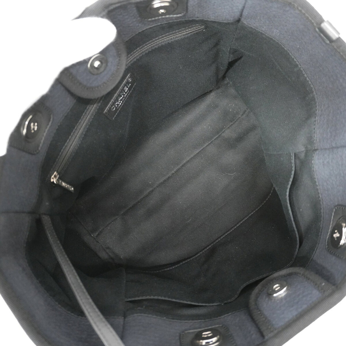 Chanel Black Canvas Tote Bag (Pre-Owned)