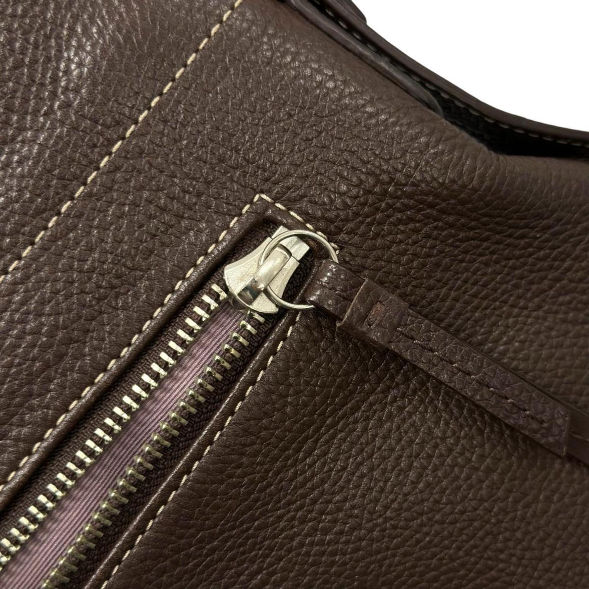 Coach Brown Leather Handbag Shoulder Bag (Pre-Owned)