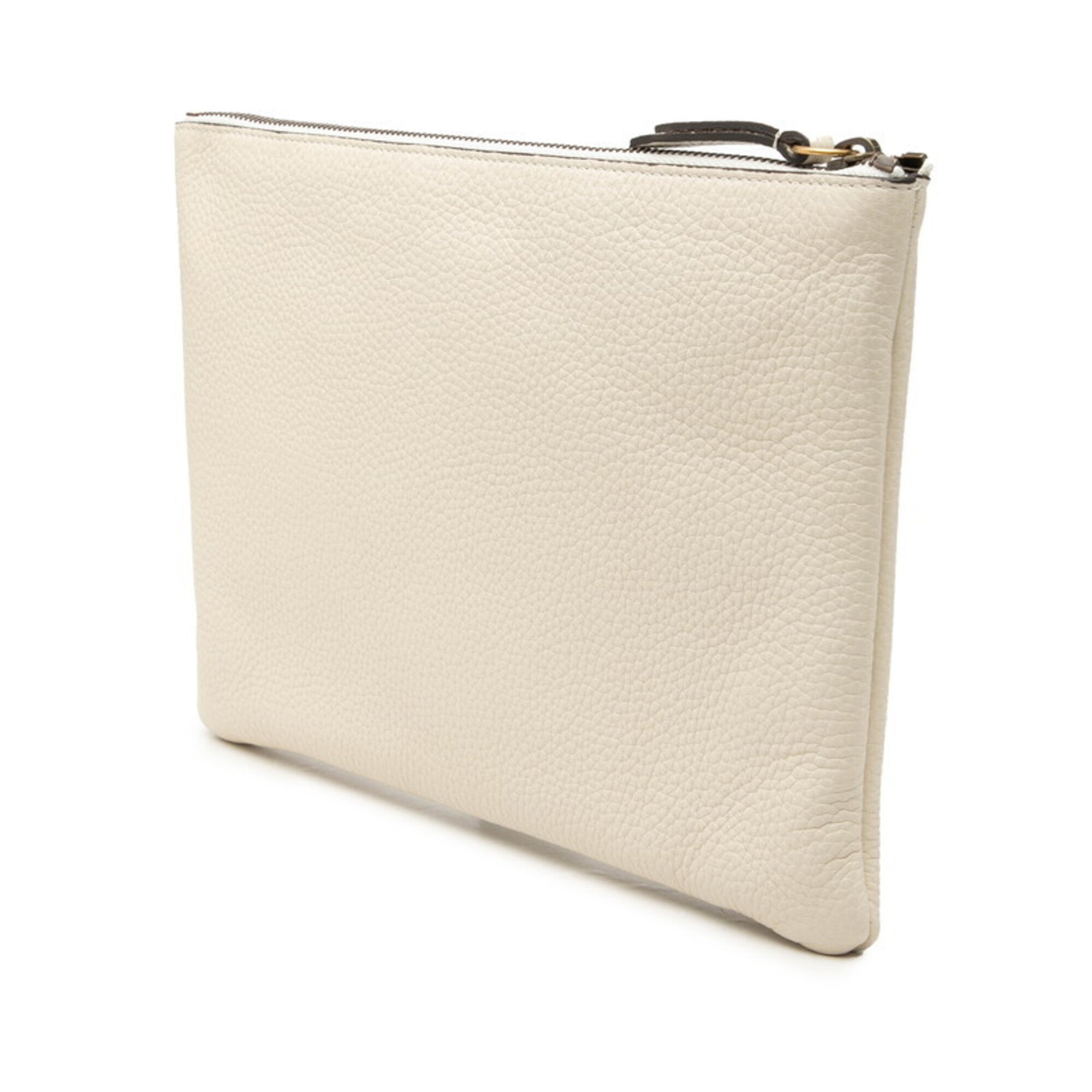 Gucci Ivory Leather Clutch Bag (Pre-Owned)