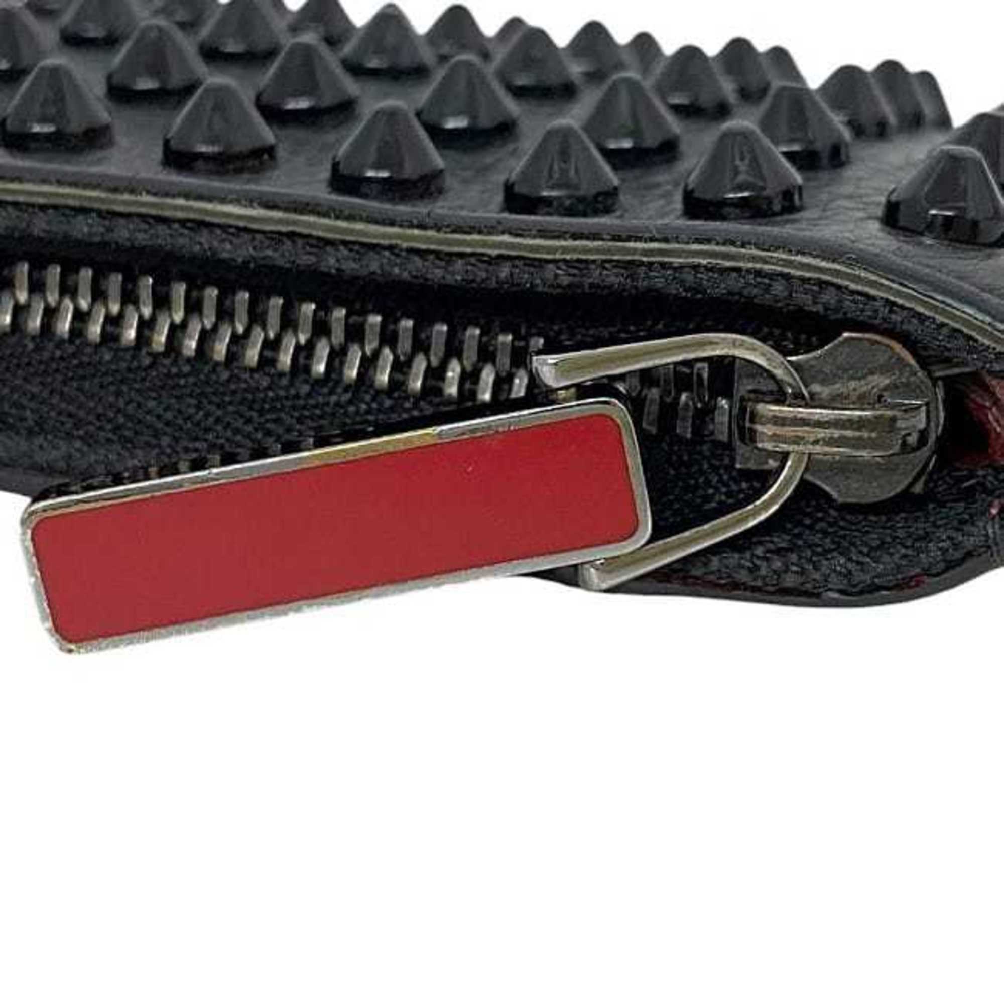 Christian Louboutin Black Leather Coin Purse/Coin Case (Pre-Owned)