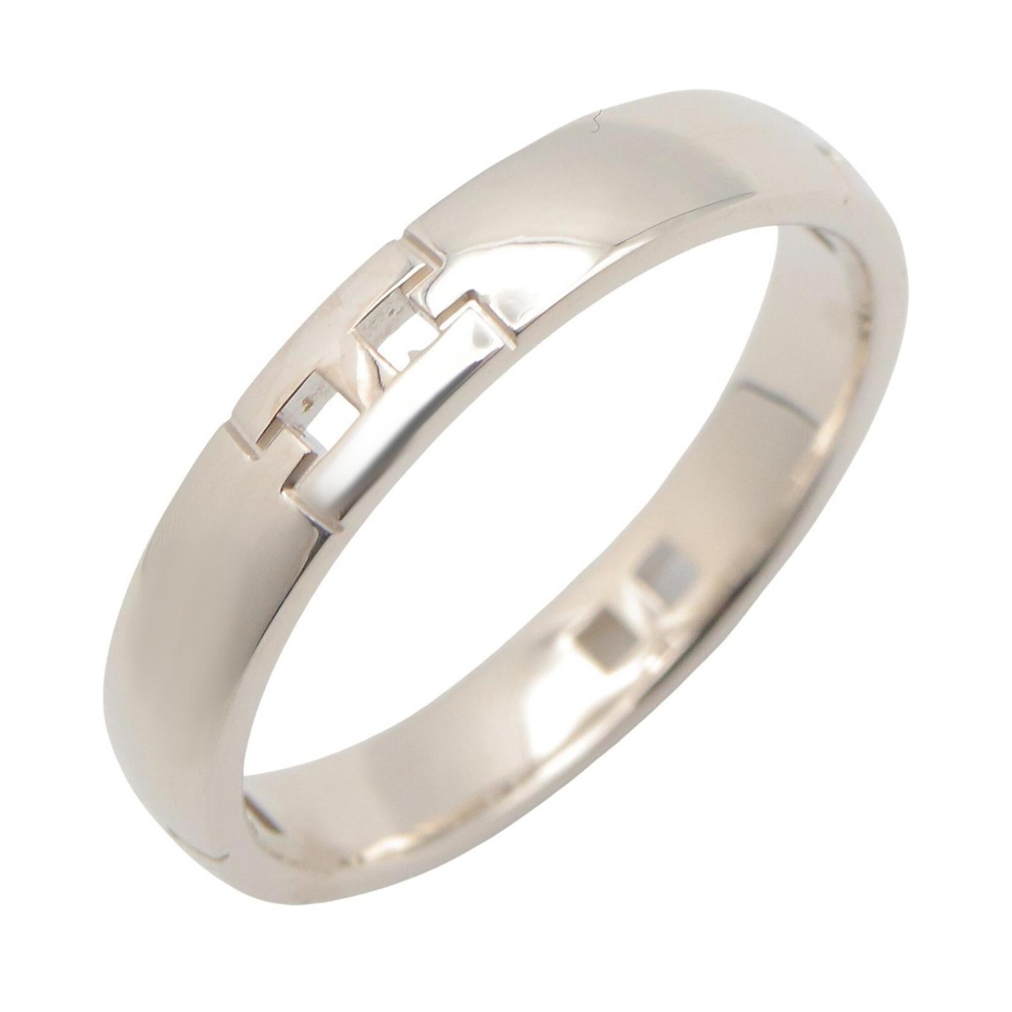 Hermes Silver White Gold (18K) Band Ring (Pre-Owned)