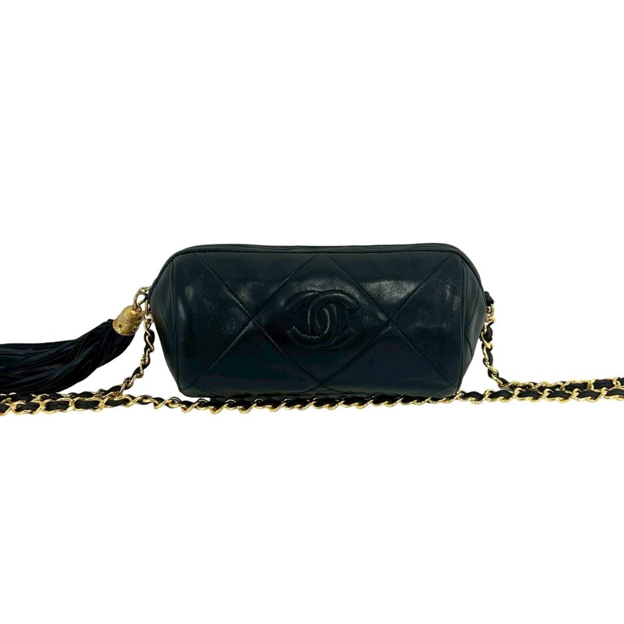 Chanel Black Leather Shoulder Bag (Pre-Owned)