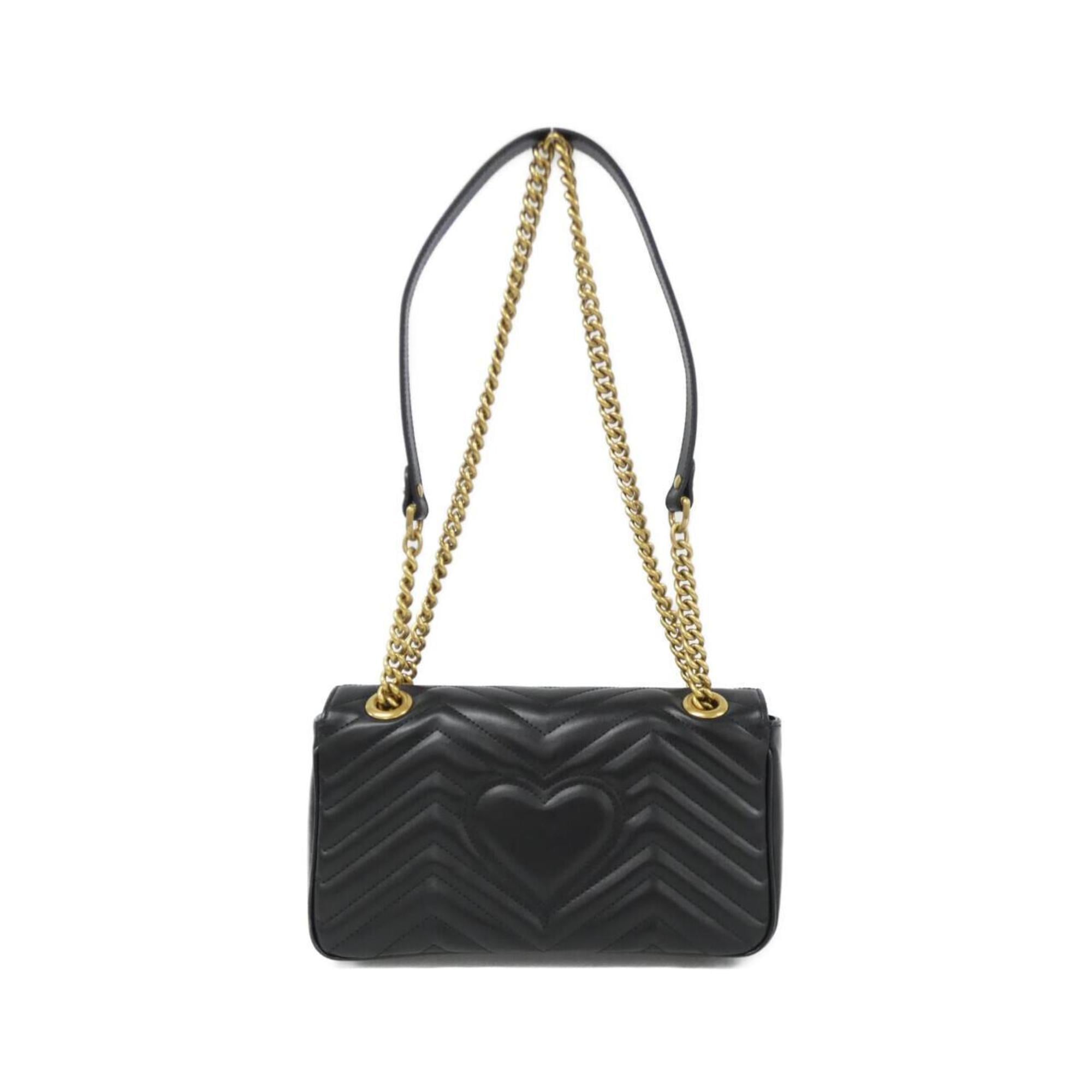 Gucci Black Quilting Leather Shoulder Bag (Pre-Owned)