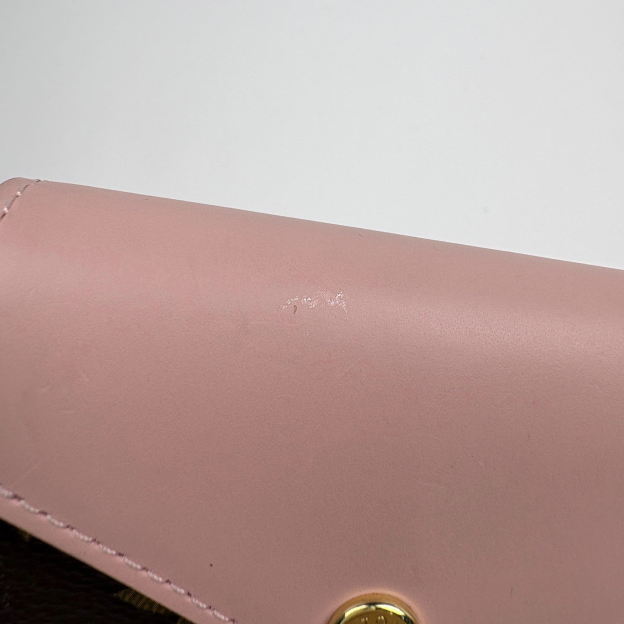 Louis Vuitton Brown Pink Rose Ballerine Monogram Wallet (Tri-Fold) (Pre-Owned)