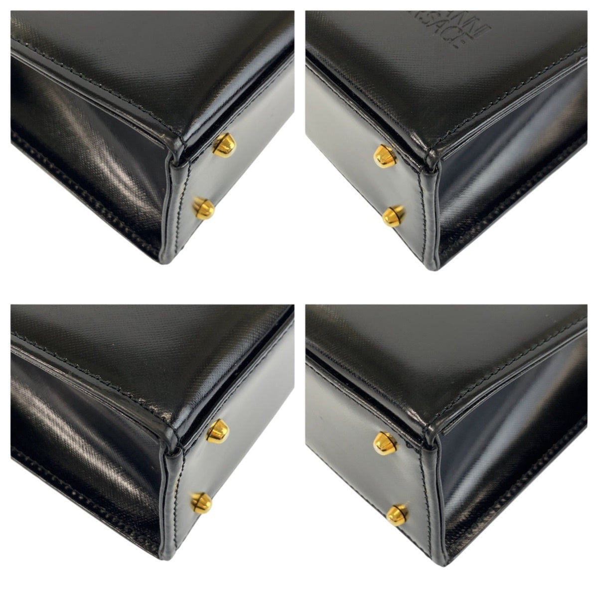 Versace Black Shoulder Bag Tote Bag (Pre-Owned)