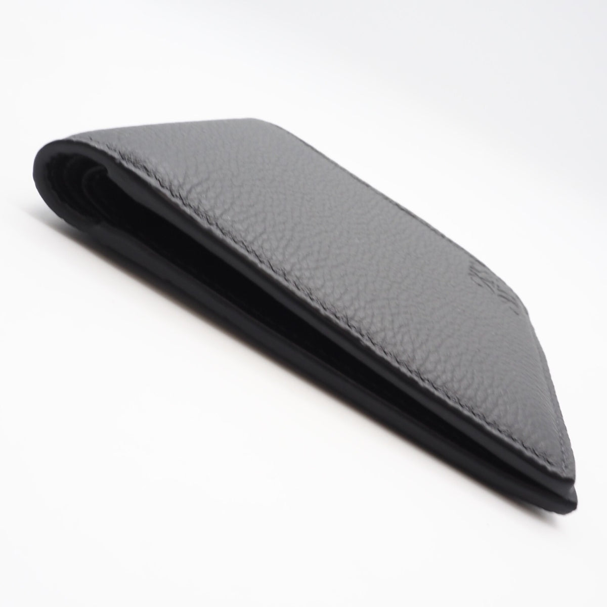 Loewe Black Gray Leather Wallet (Bi-Fold) (Pre-Owned)