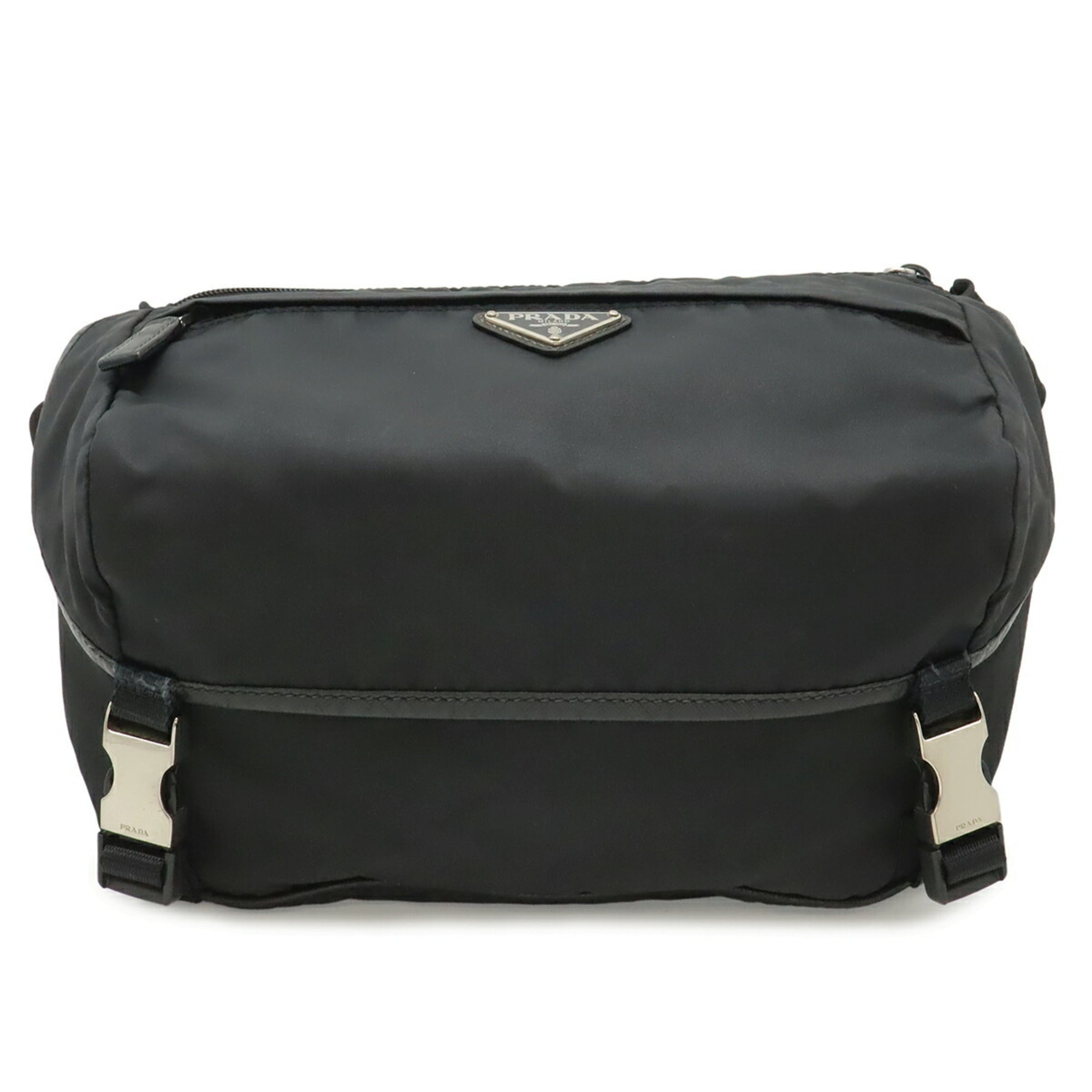 Prada Black Nylon Leather Sling Bag (Pre-Owned)