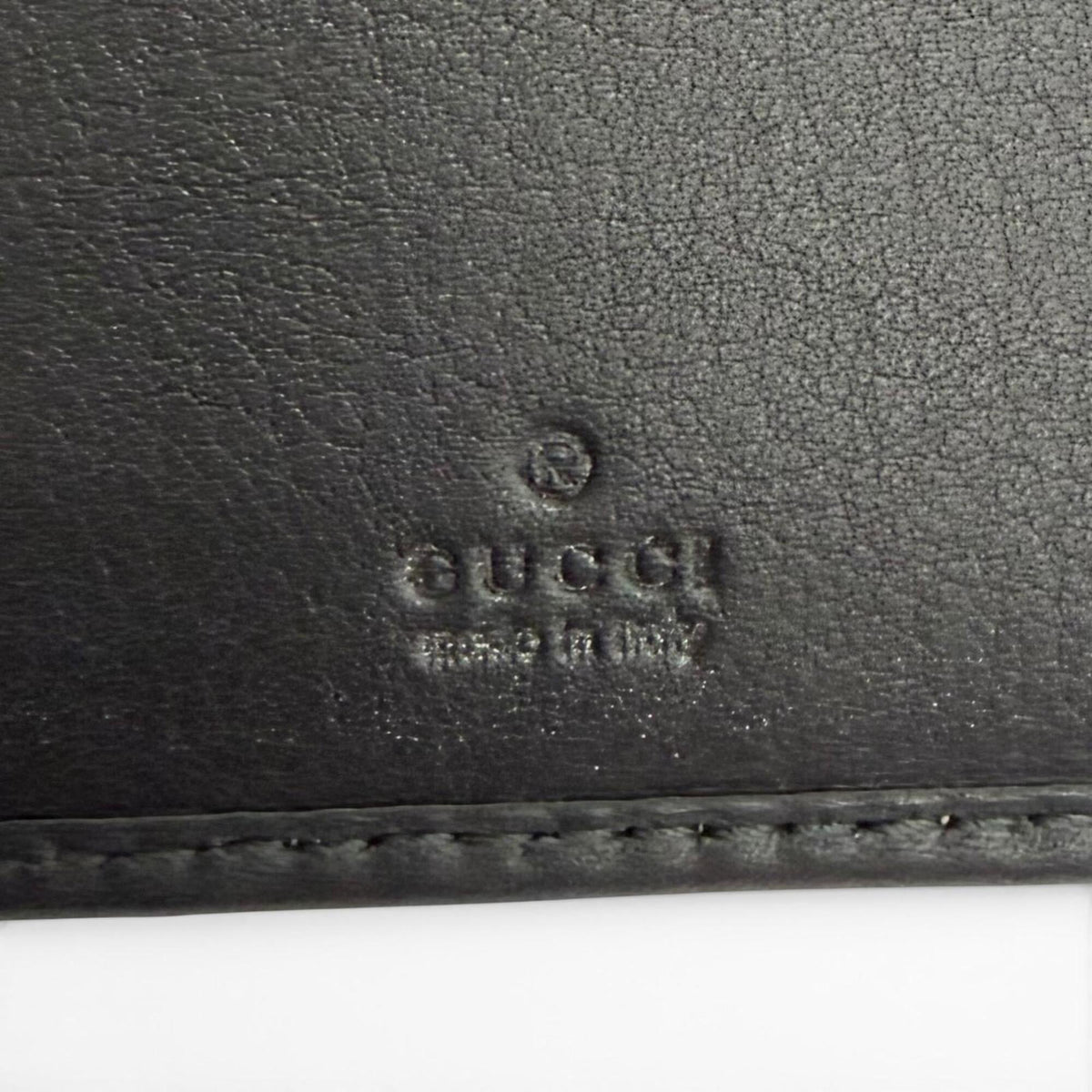 Gucci Beige Black Gg Canvas Leather Long Wallet (Bi-Fold) (Pre-Owned)