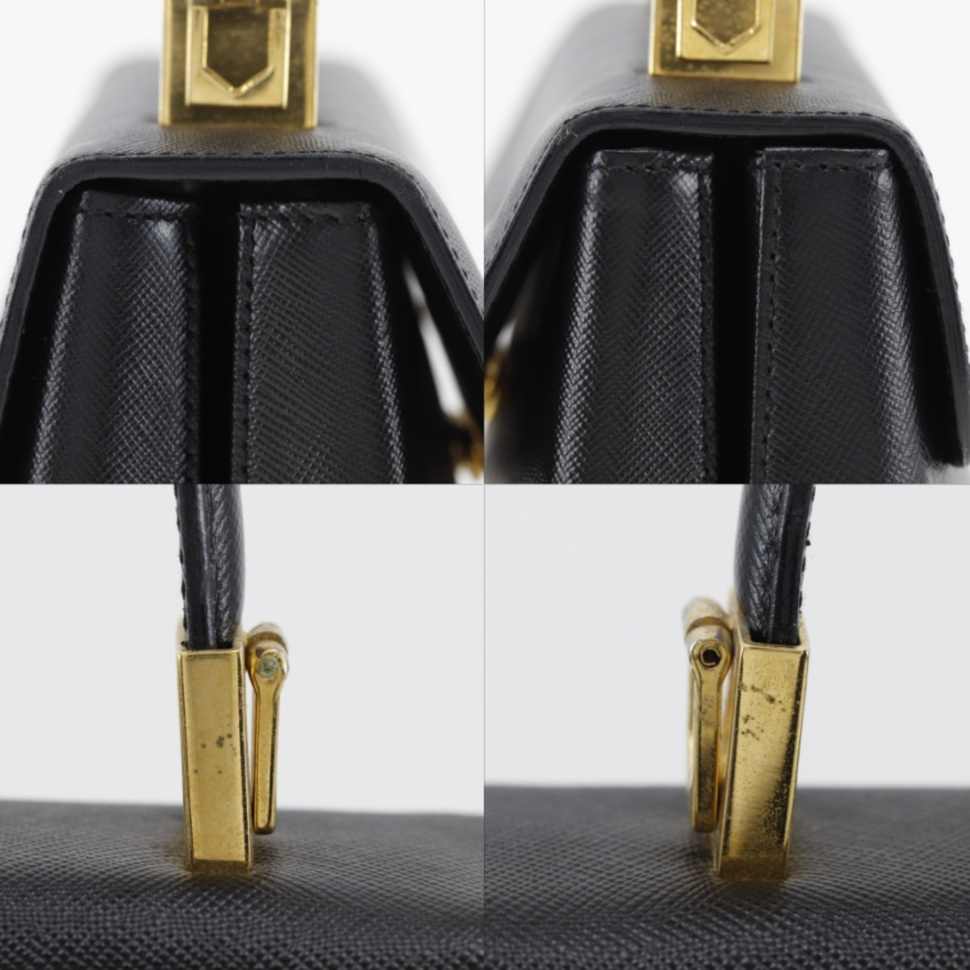 Salvatore Ferragamo Black Leather Handbag (Pre-Owned)